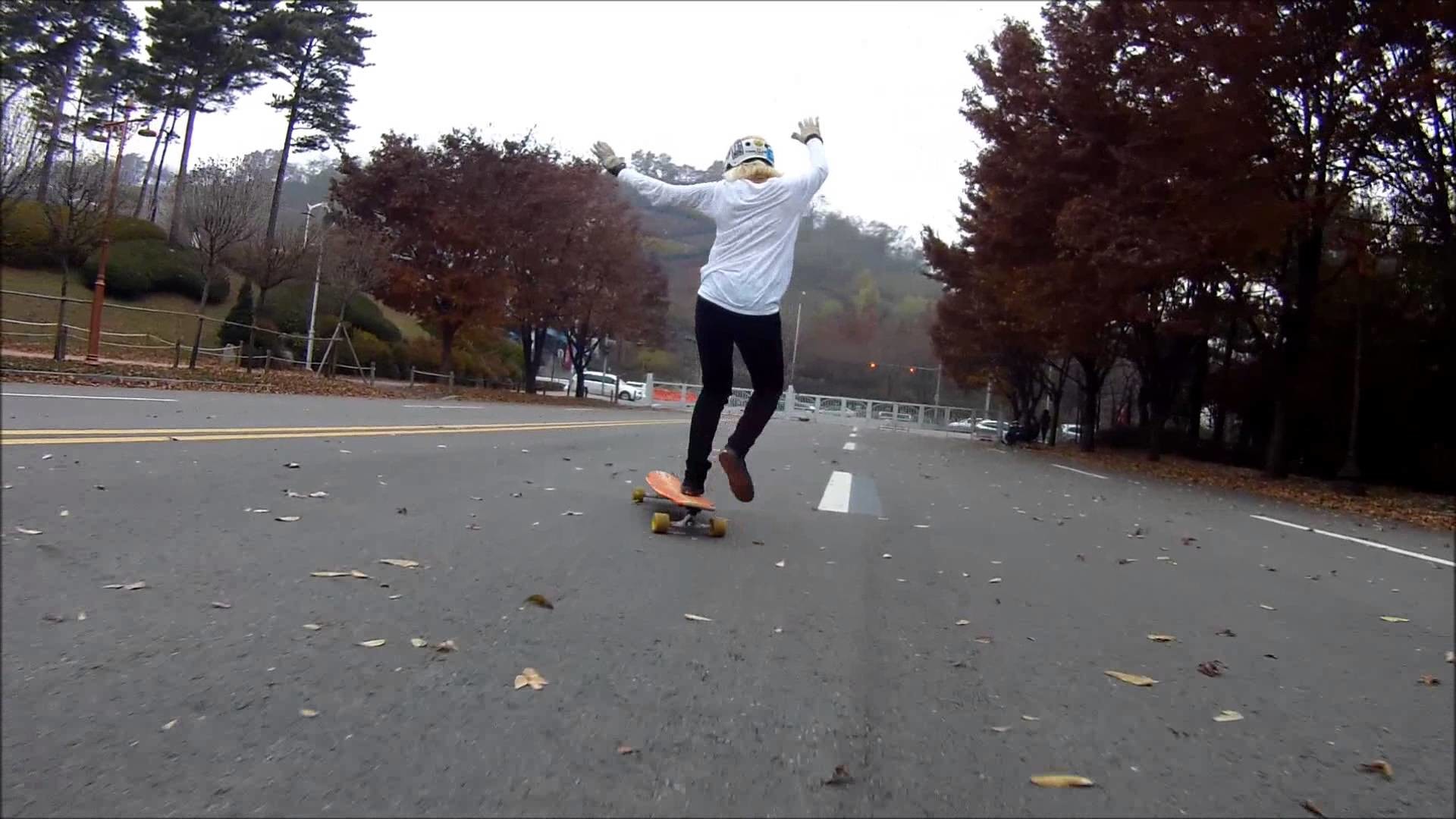 Longboard, Dancing, Strada, Autunno, Full HD 1080p, sfondo desktop
