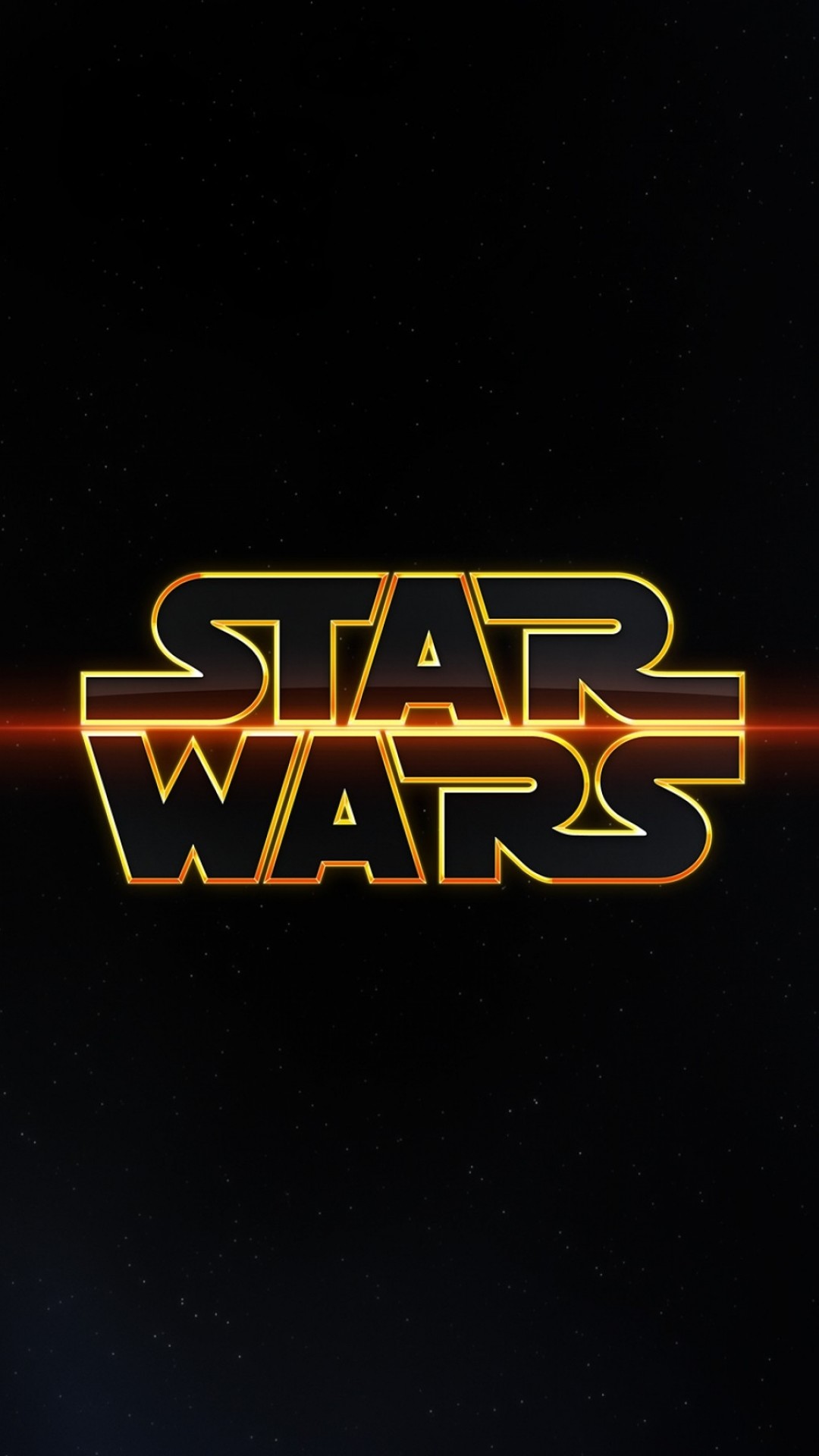 Logo Star Wars, Star Wars, Sfondo nero, 1080x1920, schermata di blocco iPhone