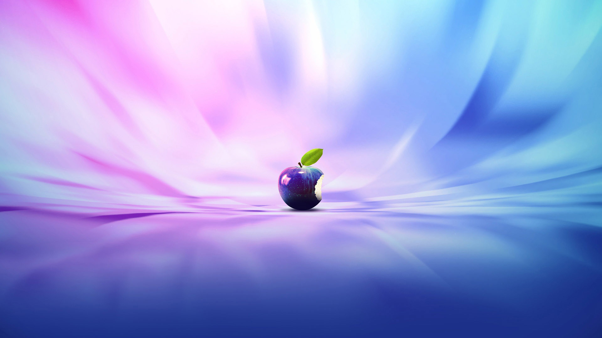 Logo Apple, Mela viola, Astratto, Rosa e blu, Full HD 1080p, sfondo desktop