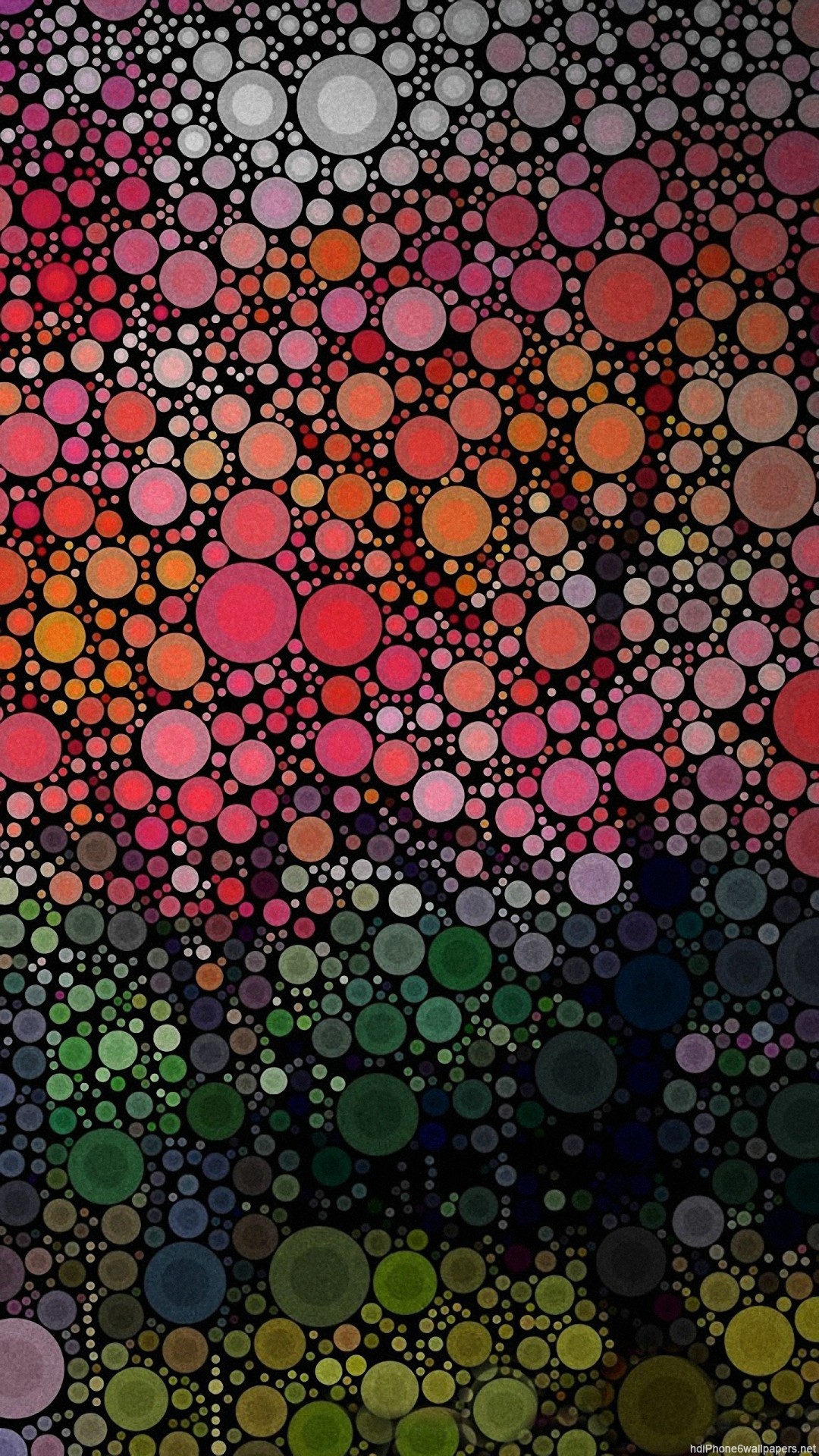 Cerchi colorati, Arte astratta, Mosaico, immagine di sfondo iPhone