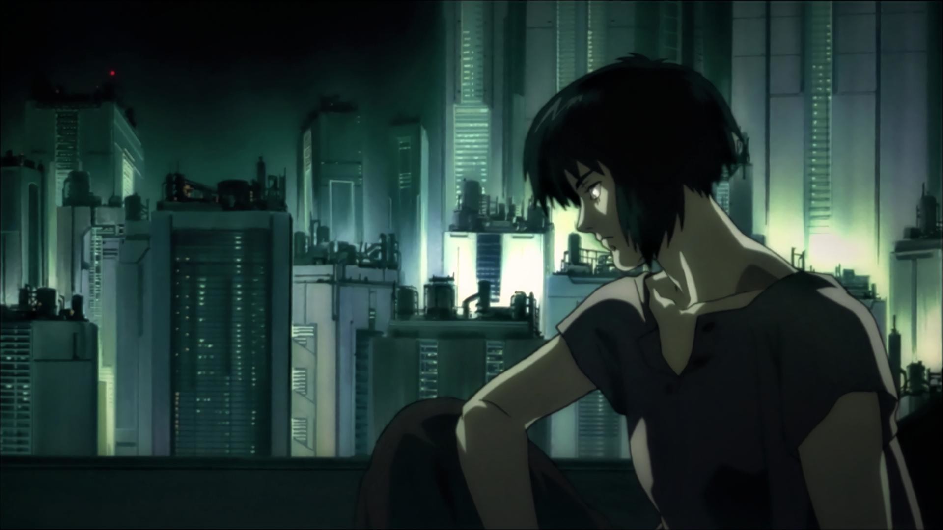 Motoko Kusanagi, Ghost in the Shell (1995), Città notturna, Full HD, sfondo per PC e portatile
