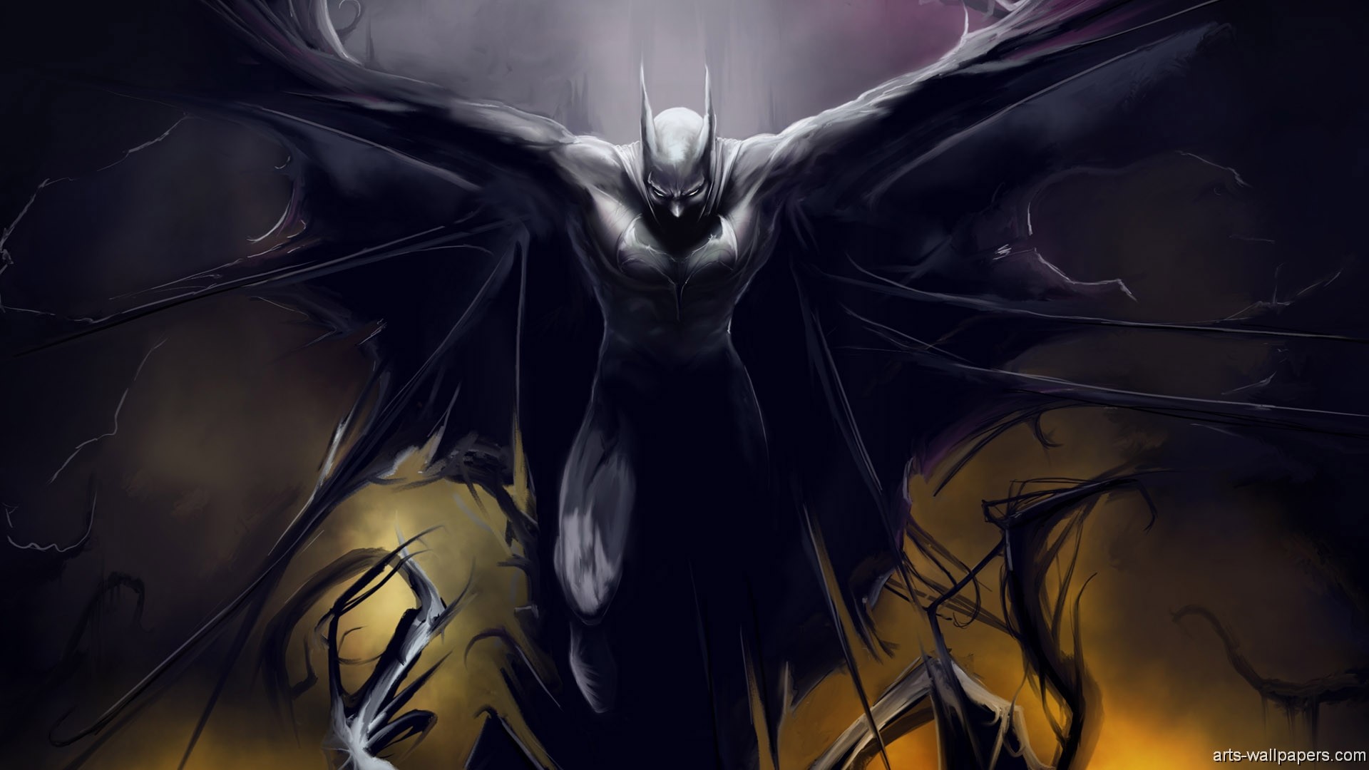 Batman, DC Comics, Mantello, Arte digitale, Full HD, sfondo per PC e portatile