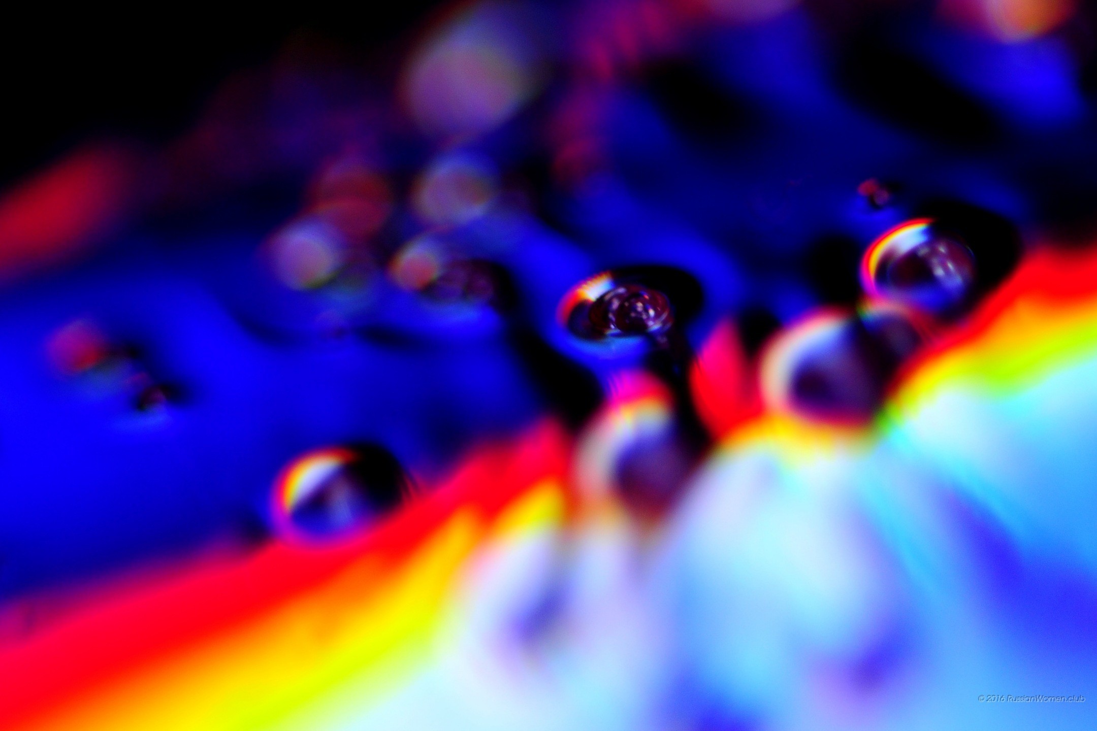 Gocce d'acqua, Macro, Arcobaleno, Astratto, sfondo per il tuo tablet