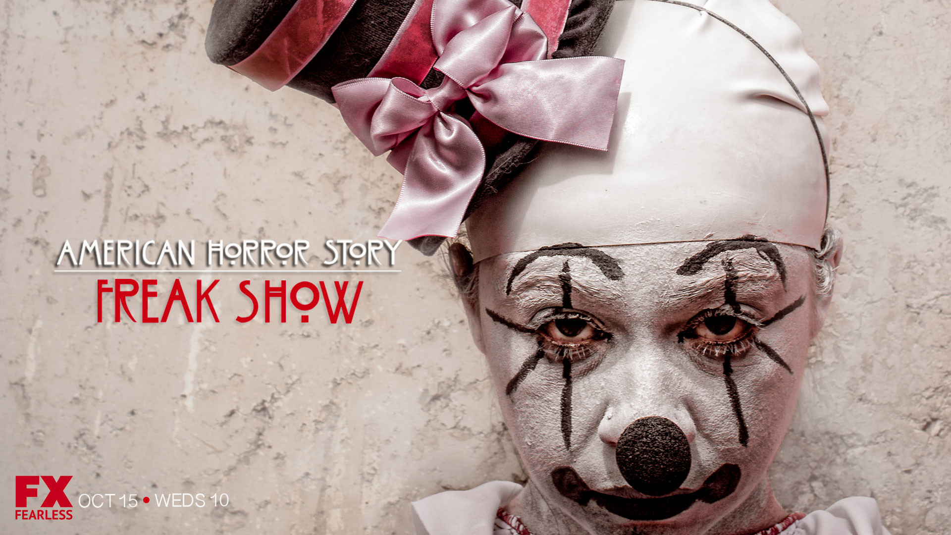 American Horror Story: Freak Show, Clown, Fiocco rosa, FX, Poster, sfondo Full HD per portatile
