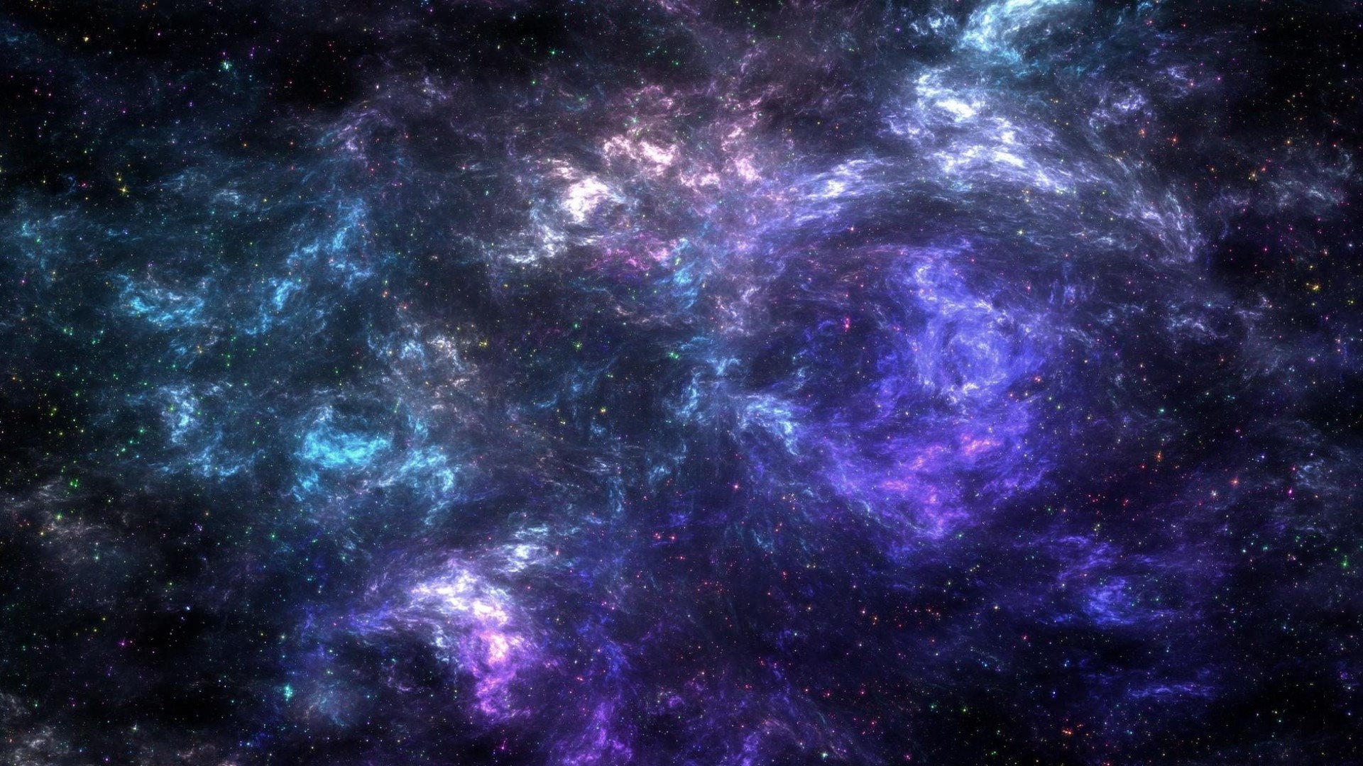 Nebulosa, Spazio, Blu, Viola, Full HD, sfondo Windows 11