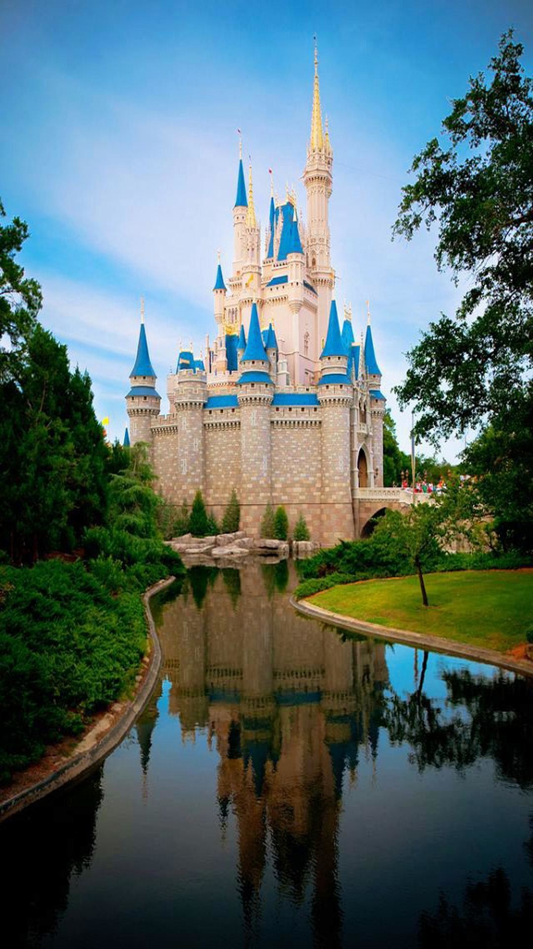 Castello di Cenerentola, Walt Disney World, Magic Kingdom, Riflesso nell'acqua, schermata di blocco iPhone