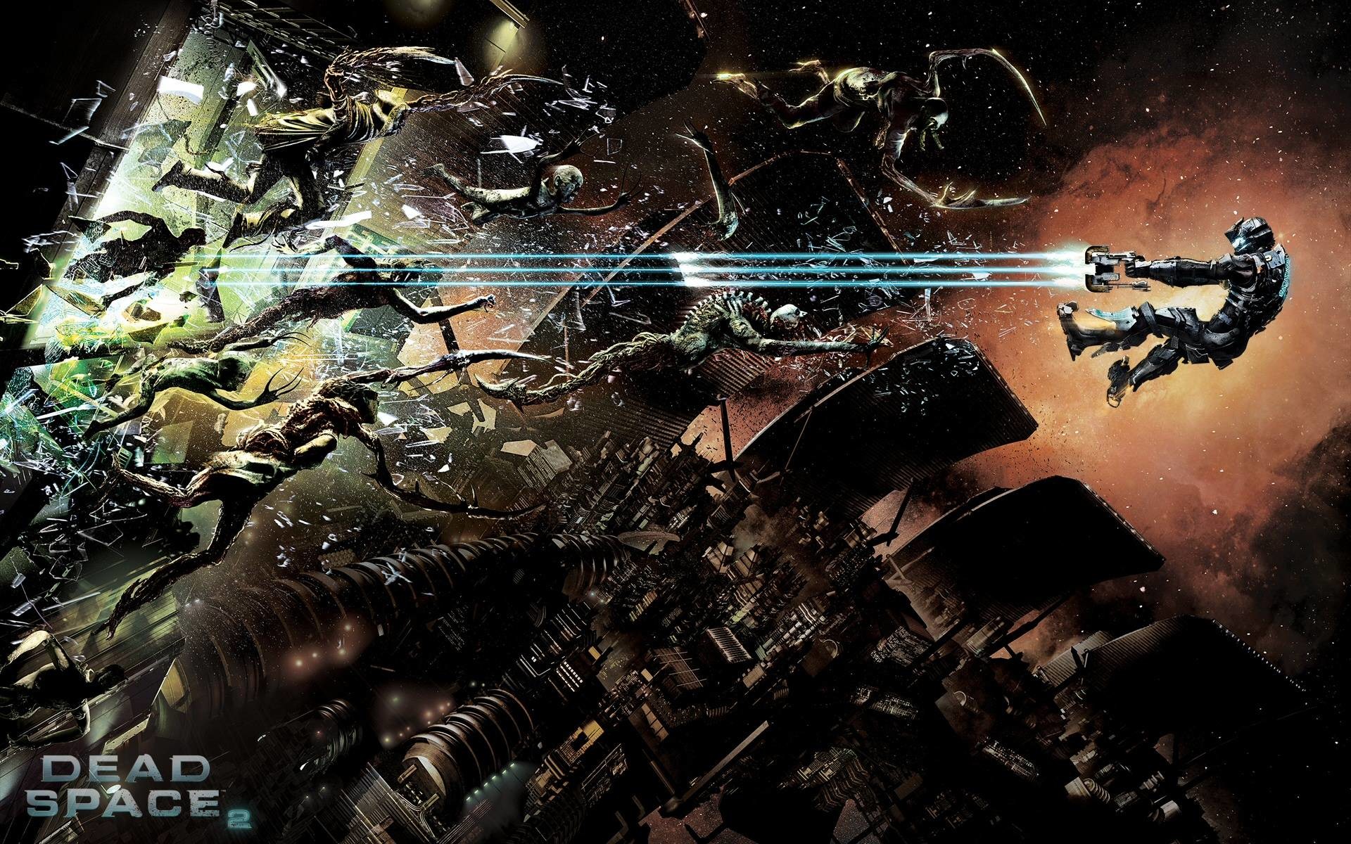 Isaac Clarke, Dead Space 2, Necromorfi, Spazio, Gravità zero, Full HD, wallpaper per PC