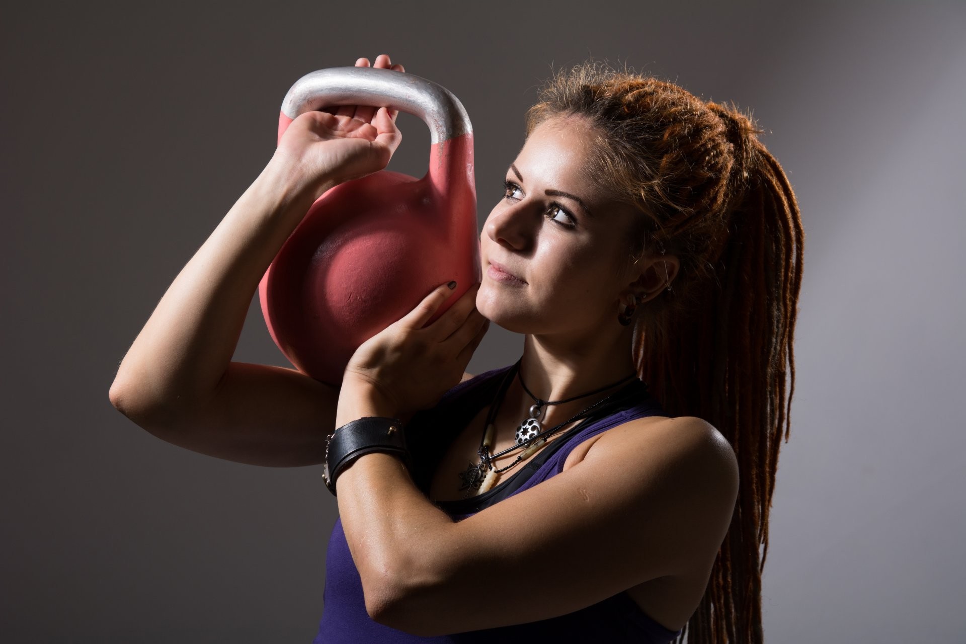 Kettlebell, Atleta, Ritratto, Dreadlocks, Full HD, sfondo per PC e portatile