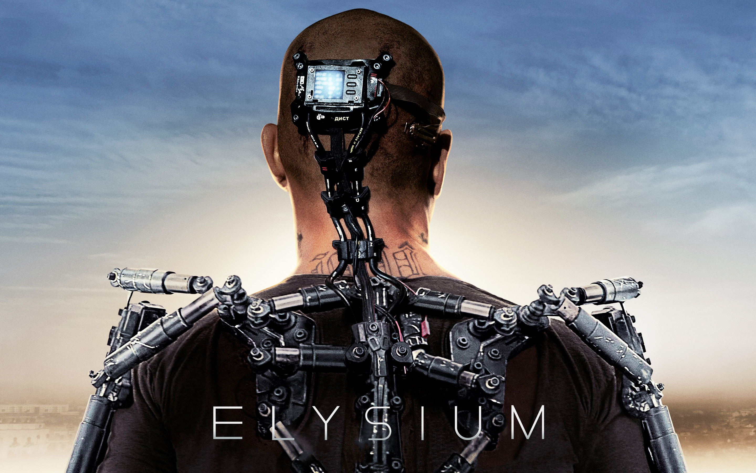 Elysium, Matt Damon, Esoscheletro, Fantascienza, 2K, sfondo desktop