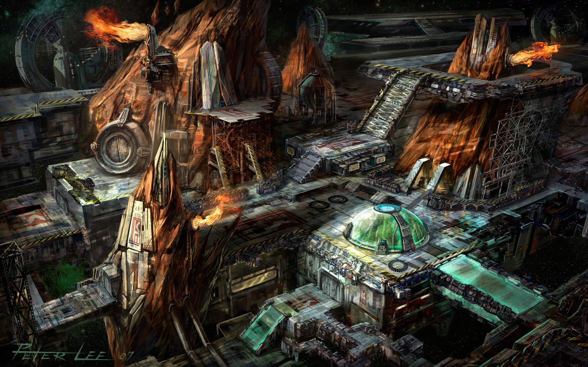 StarCraft, Base terrestre, Concept art, 1920x1200, sfondo per PC