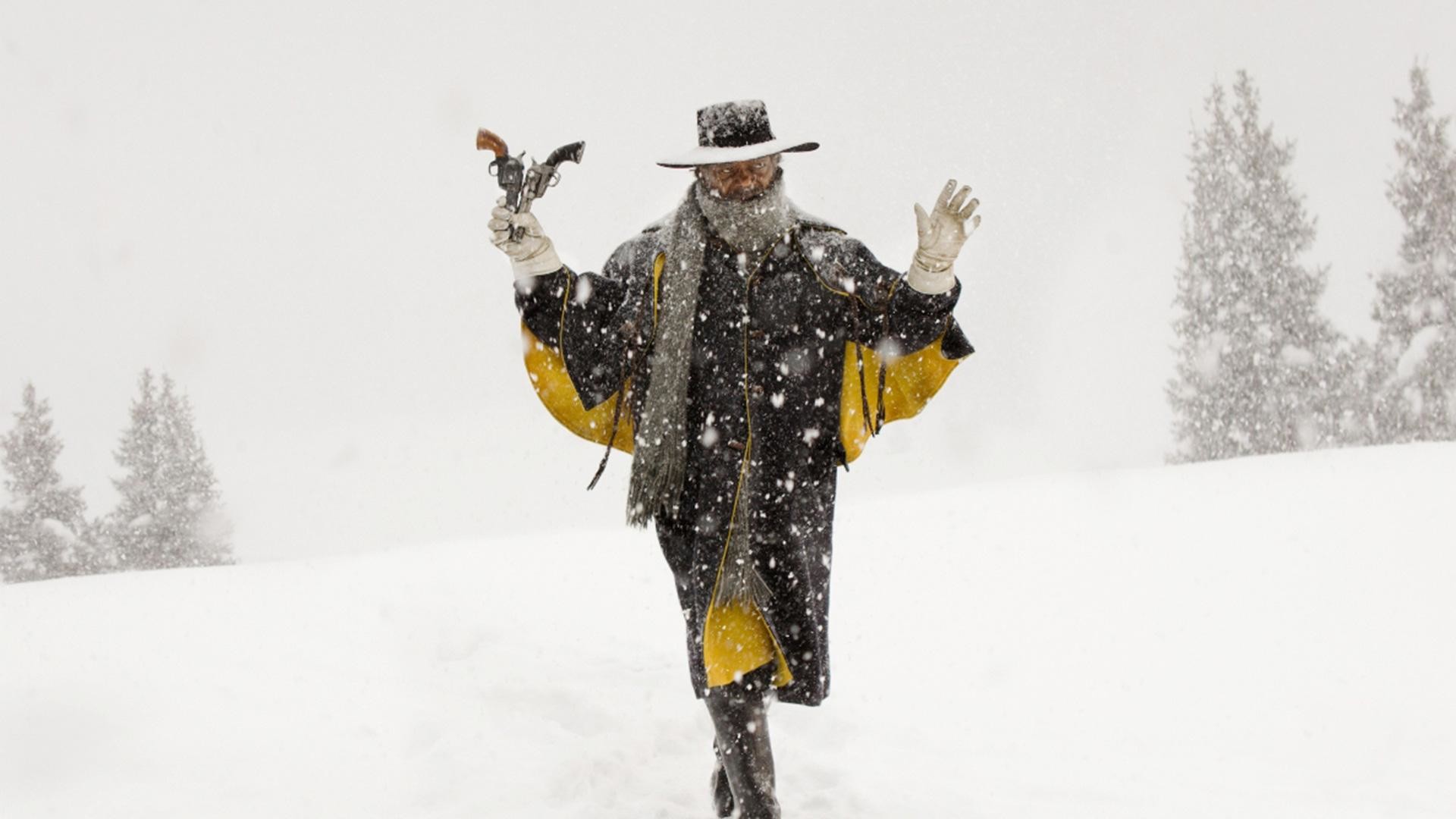 The Hateful Eight, Samuel L. Jackson, Marquis Warren, Neve, Western, sfondo Full HD per computer