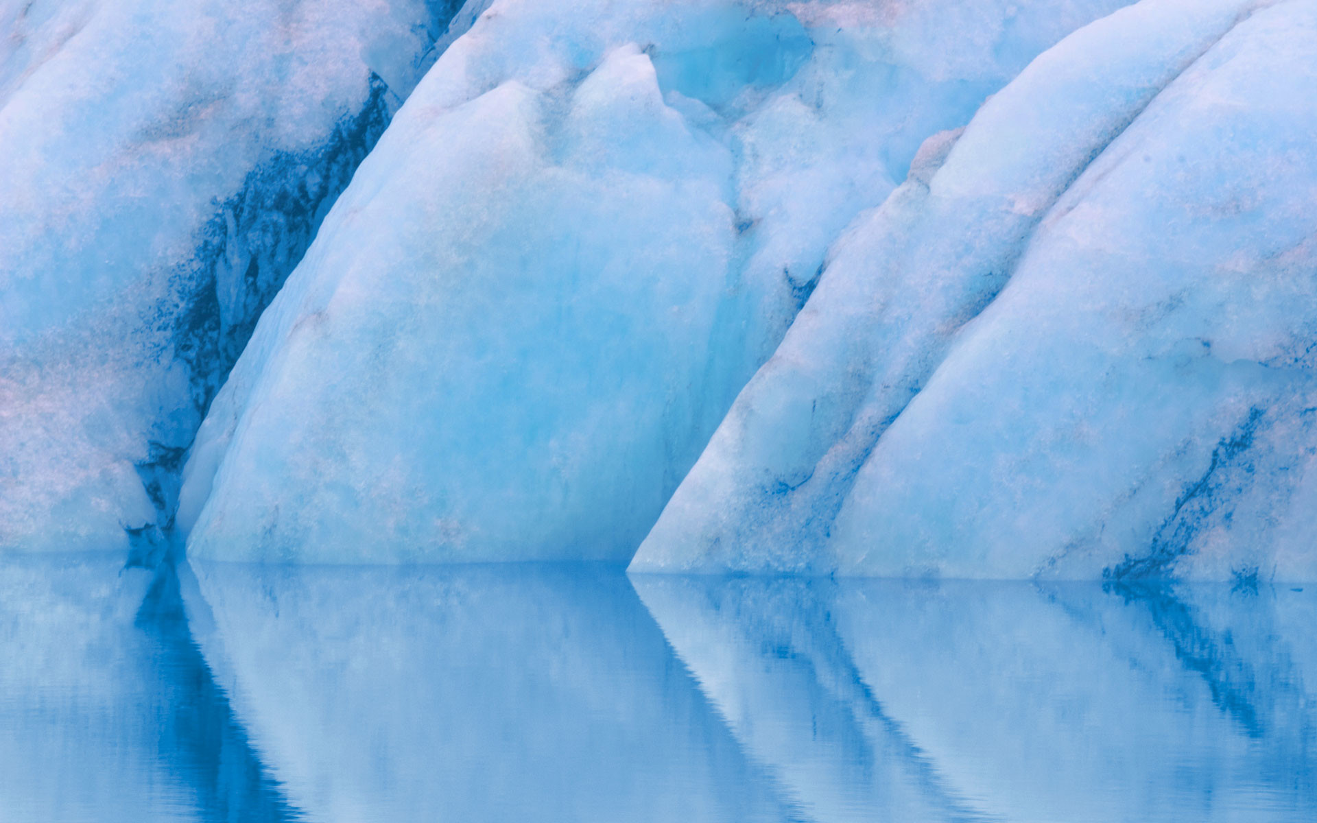 Ghiacciaio, Riflesso, Azzurro, Iceberg, Full HD, sfondo per portatile
