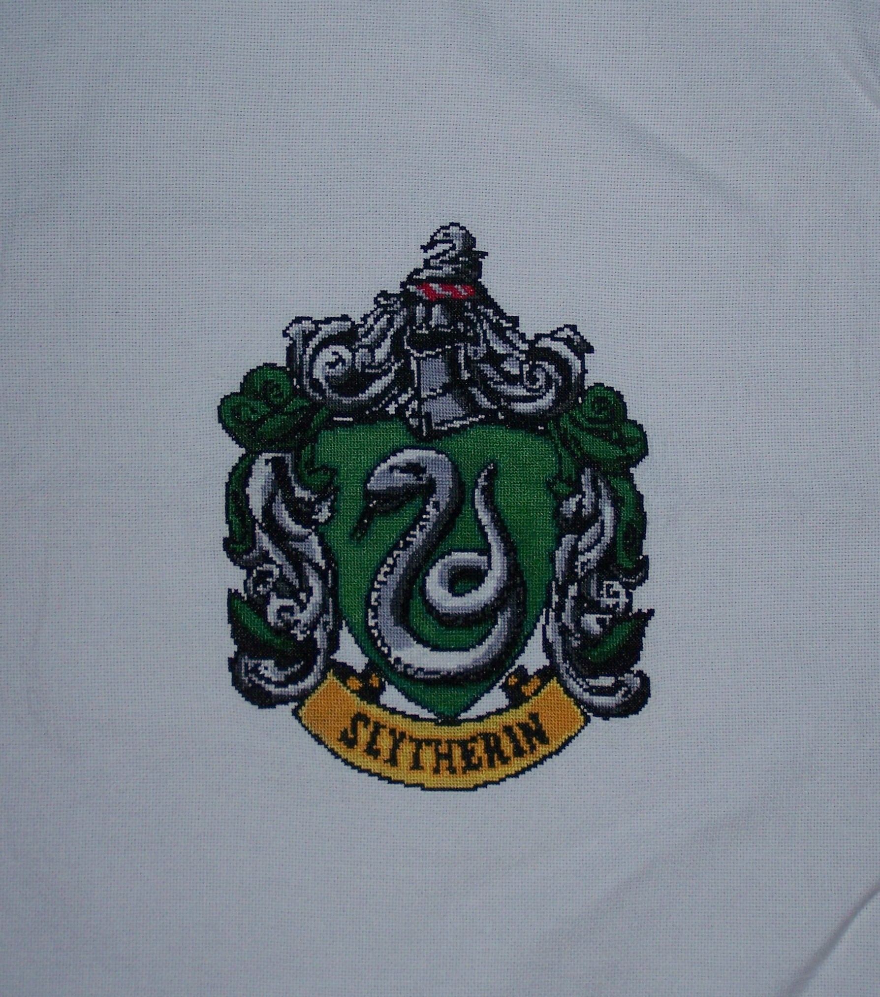 Stemma di Serpeverde, Serpeverde, Harry Potter, Ricamo, Sfondo grigio, schermata di blocco iPad