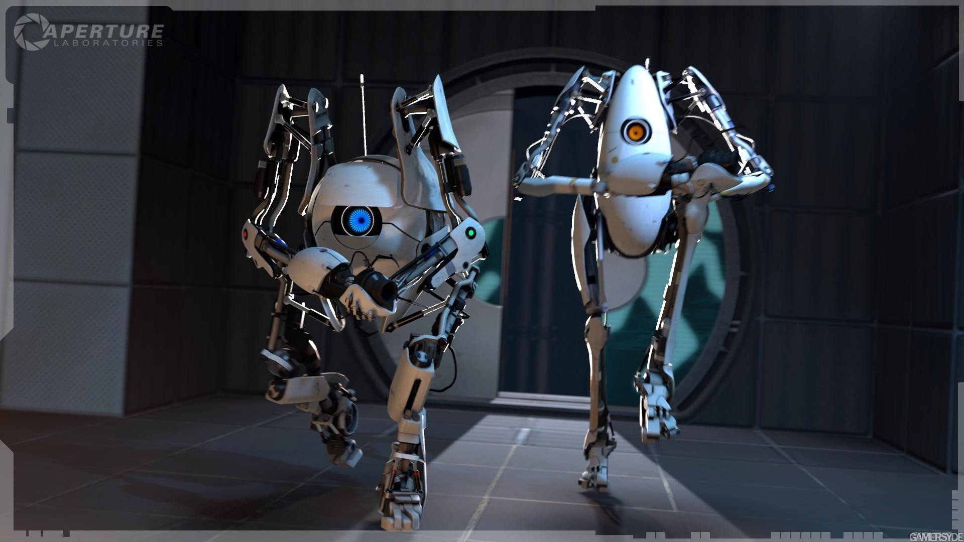 Portal 2, Atlas, P-Body, Aperture Science, Robot, Full HD, sfondo per portatile
