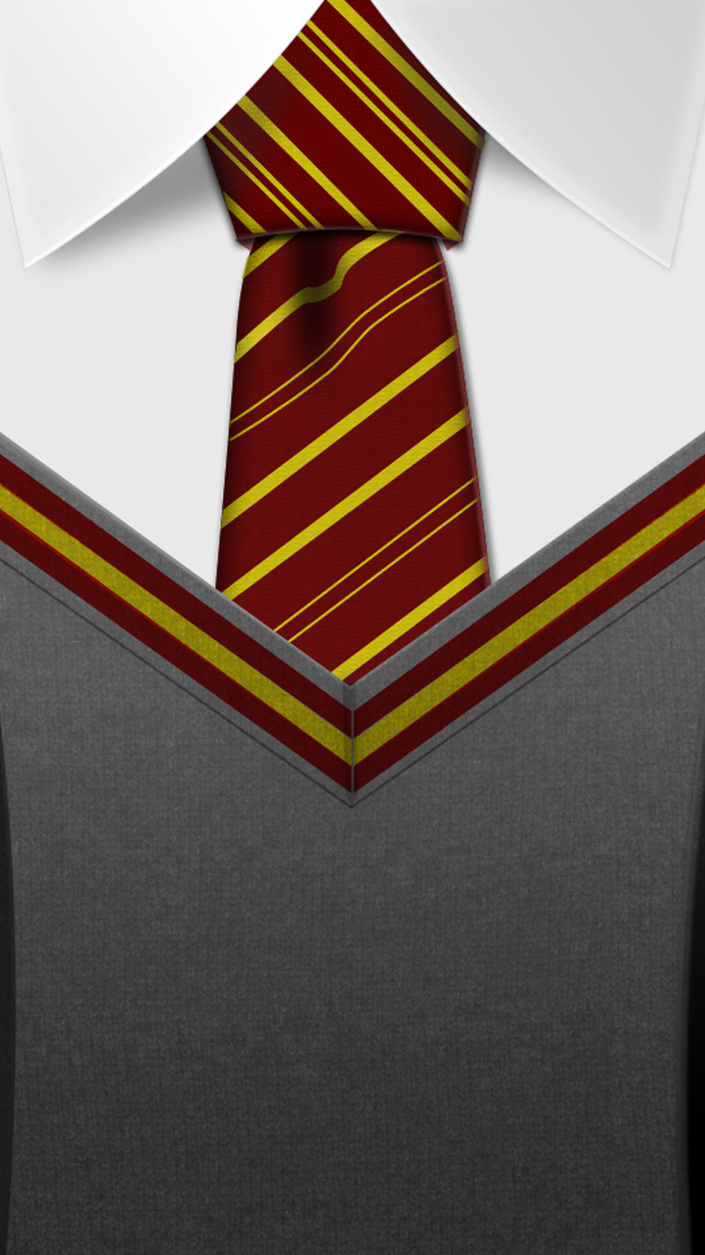 Harry Potter, Grifondoro, Cravatta, Uniforme, Minimalismo, QHD+, sfondo verticale per cellulare