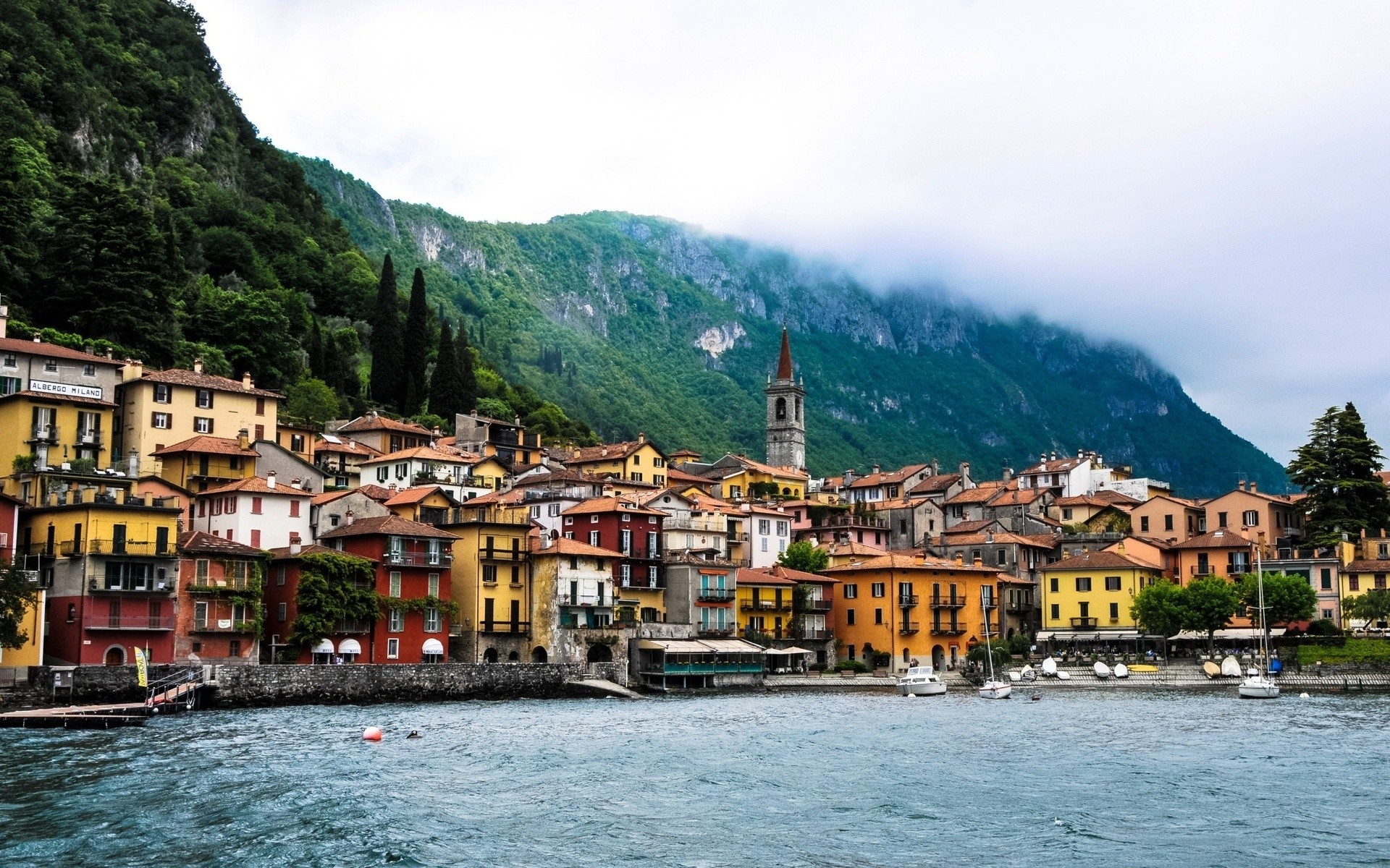 Varenna, Lago di Como, Lombardia, Italia, Full HD, wallpaper per computer