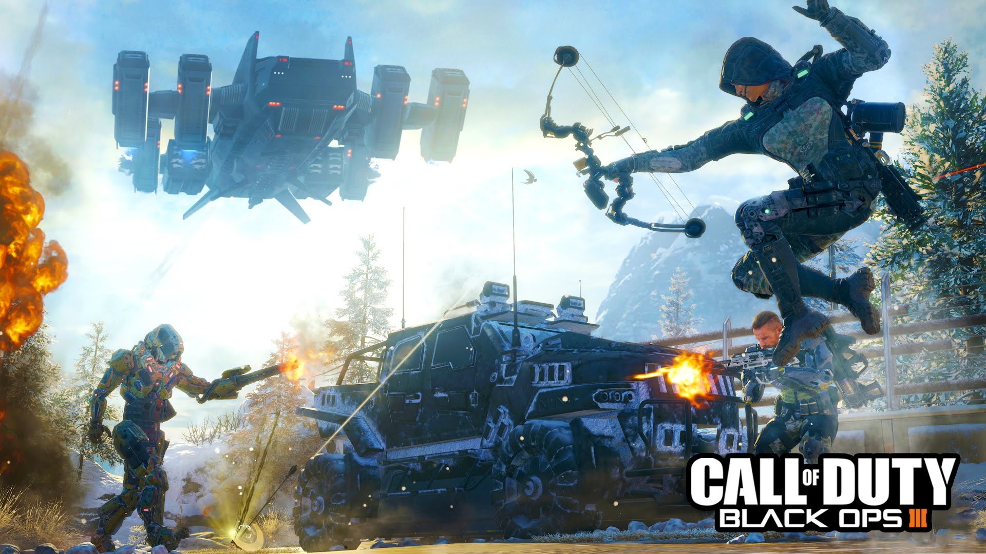 Call of Duty: Black Ops III, Outrider, Arco, Carro armato, Neve, sfondo desktop 1080p