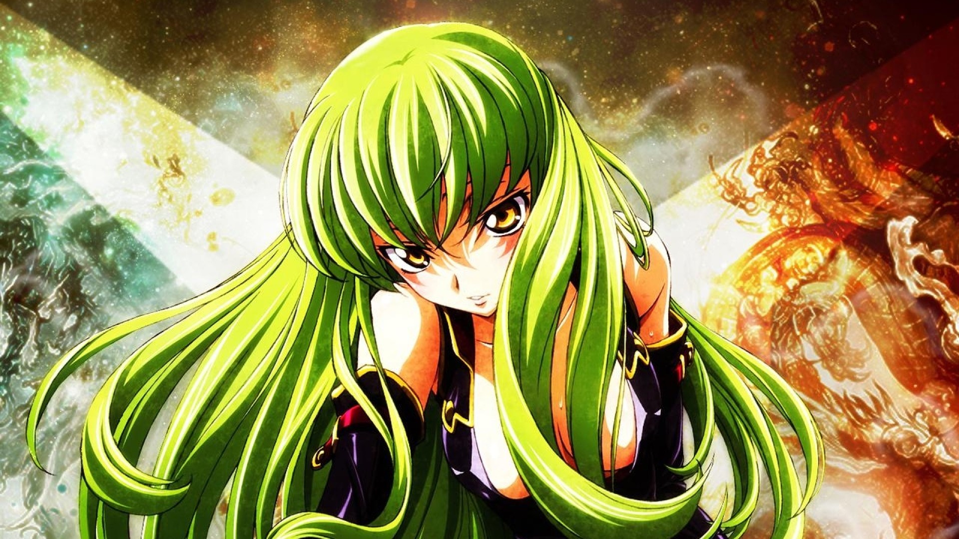 C.C., Code Geass, Capelli verdi, Anime, Full HD, wallpaper desktop