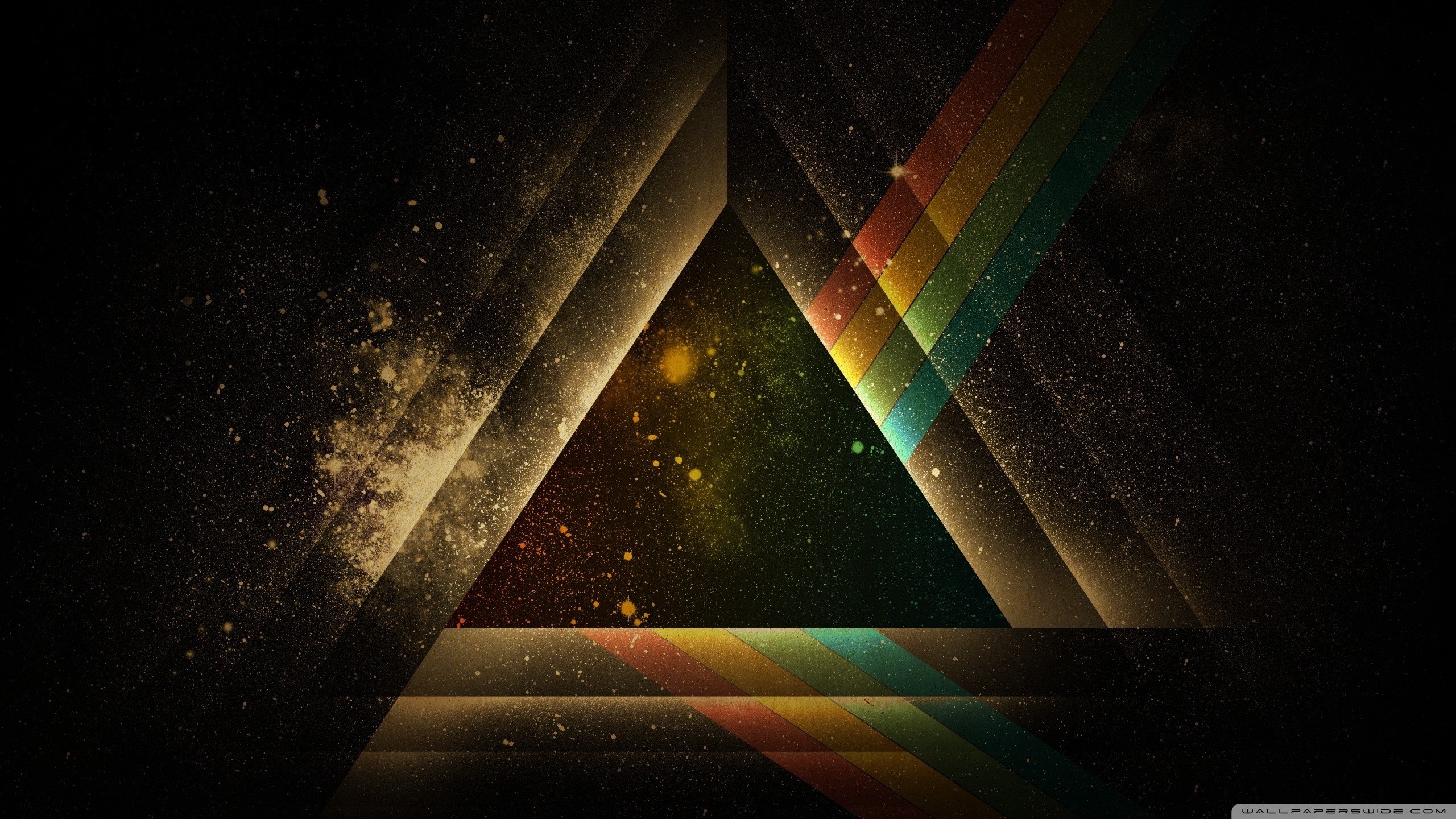 Triangolo, Arcobaleno, Spazio, 2K, sfondo Windows 11