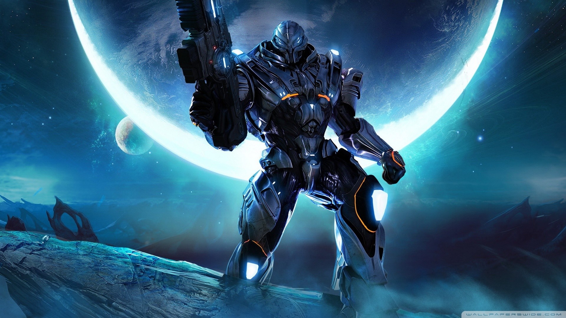 Halo, Spartan, Pianeta, Fantascienza, Full HD 1080p, sfondo desktop