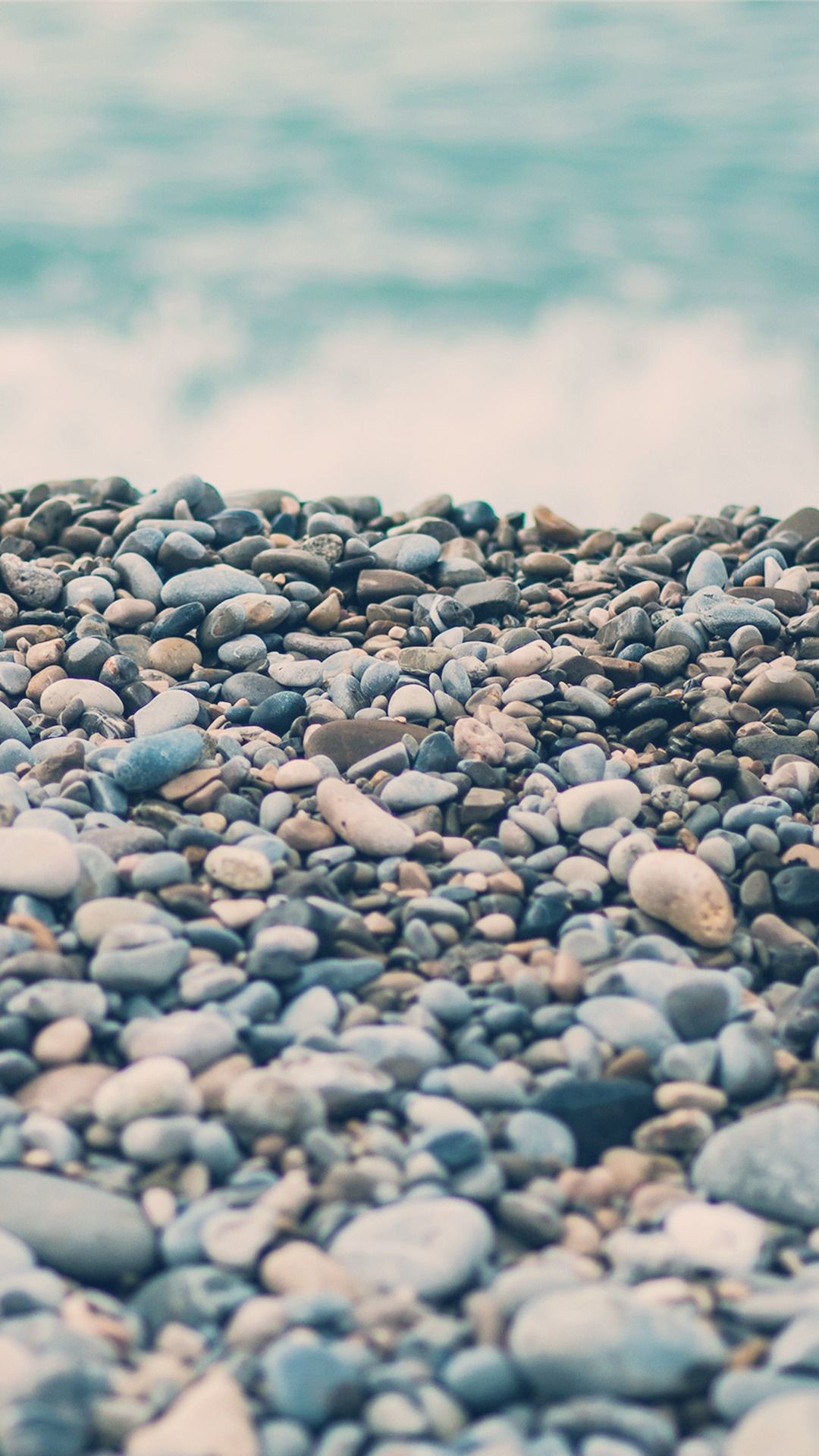 Ciottoli, Spiaggia, Pietre, Mare, sfondo iPhone Full HD