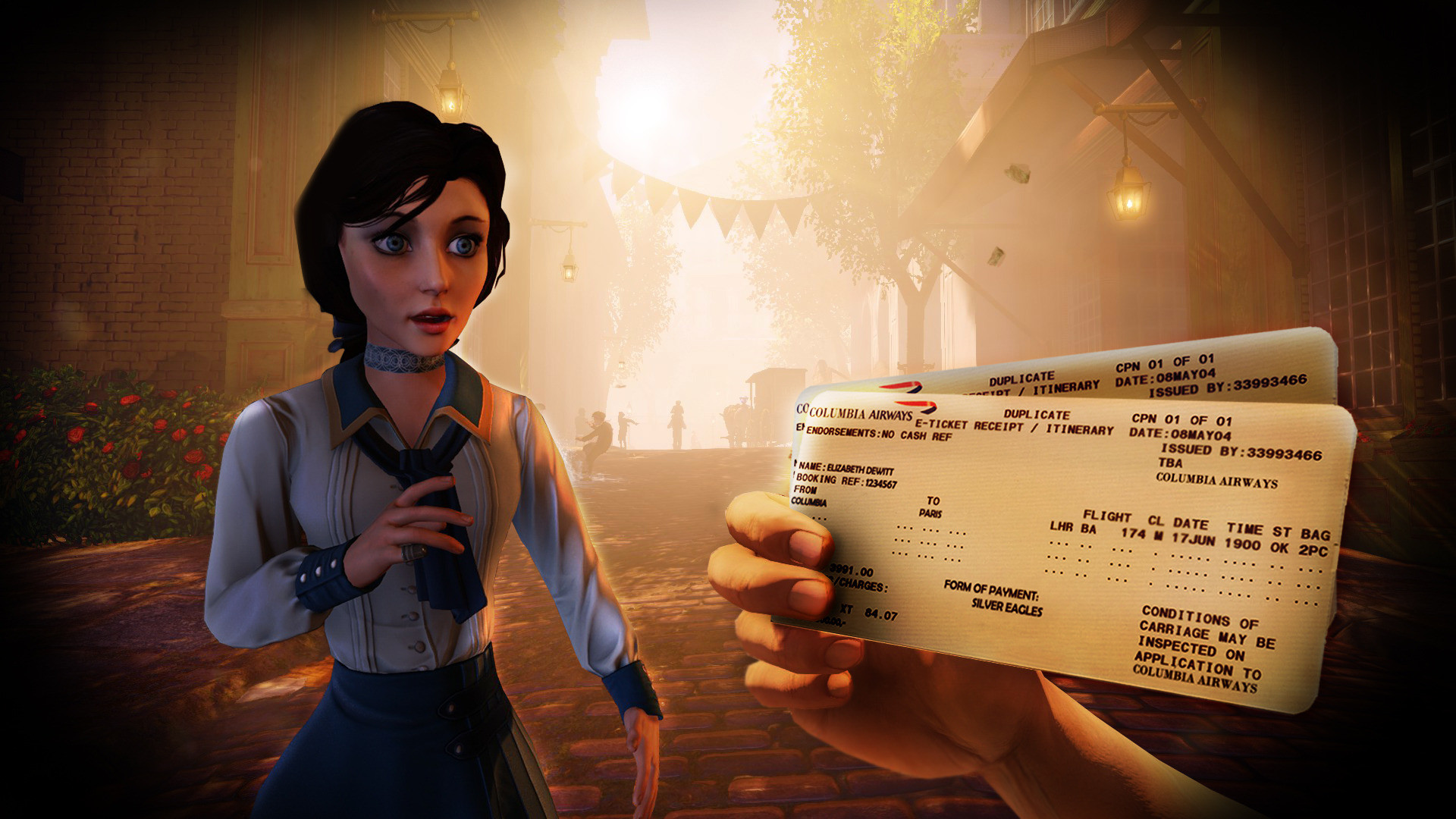 Elizabeth, BioShock Infinite, Biglietti, Parigi, 1920x1080, immagine di sfondo