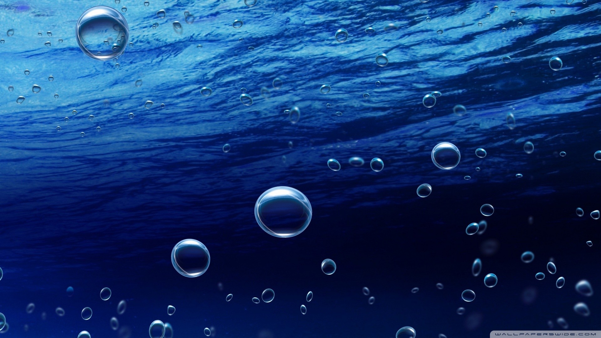 Bolle, Oceano, Blu scuro, 16:9 Full HD, wallpaper widescreen