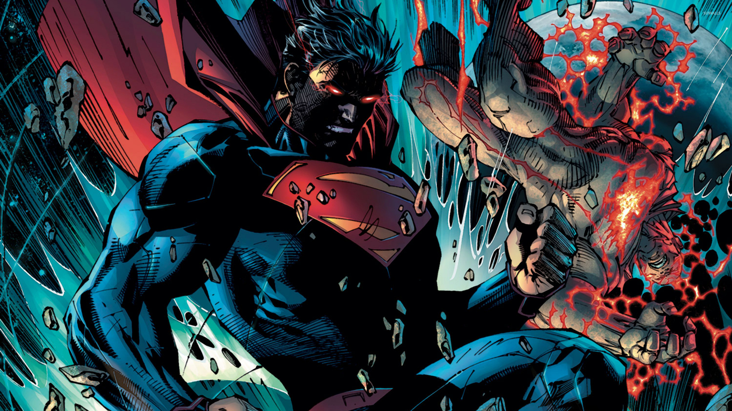 Superman, Doomsday, DC Comics, Combattimento, Fumetto, 2K, sfondo per PC e portatile