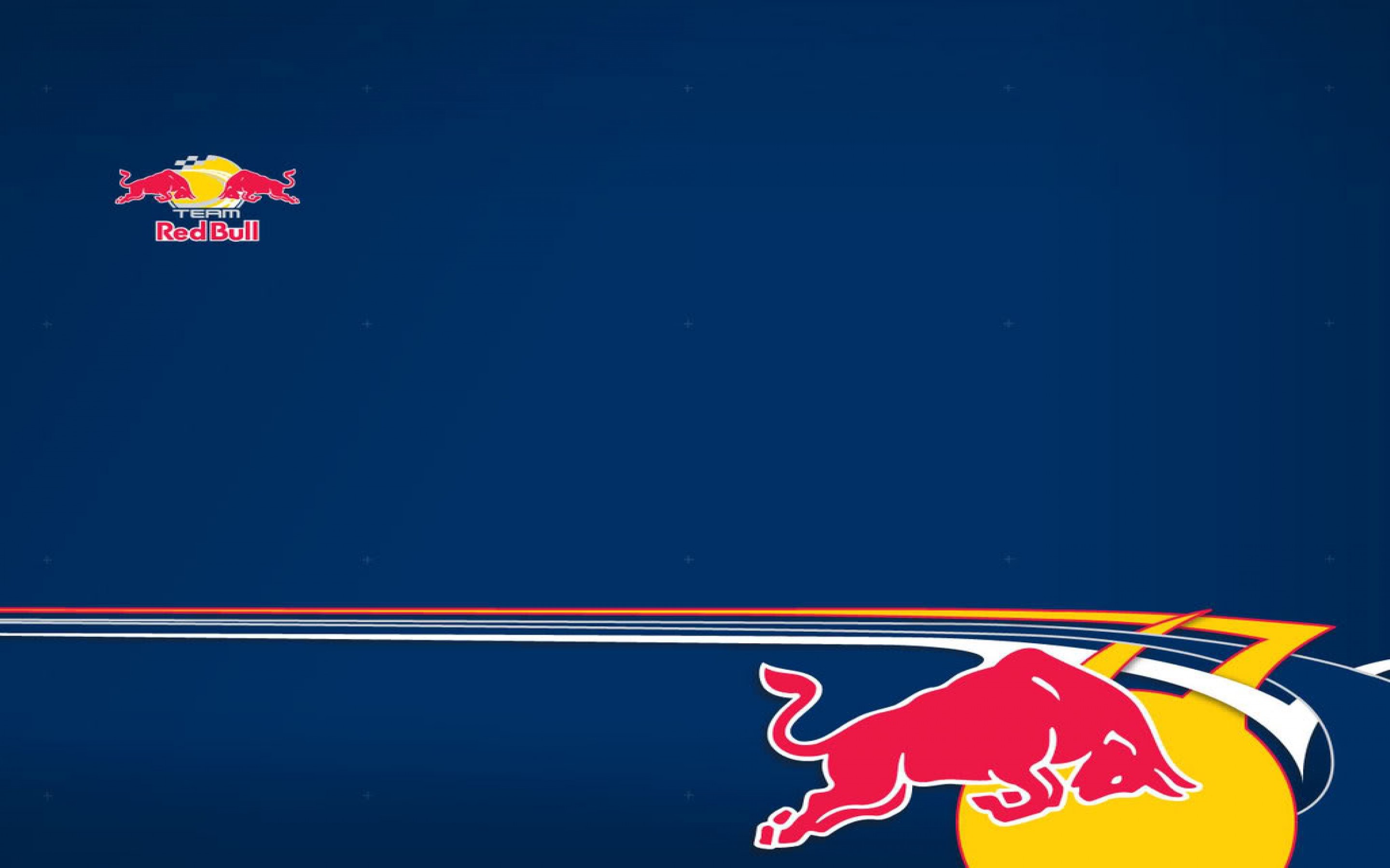 Logo Red Bull, Red Bull, Sfondo blu, 2K, wallpaper per portatile