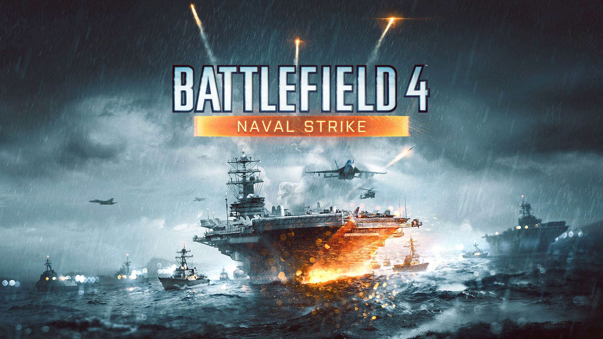 Battlefield 4: Naval Strike, Battlefield 4, Portaerei, Mare, Logo, sfondo desktop 1080p