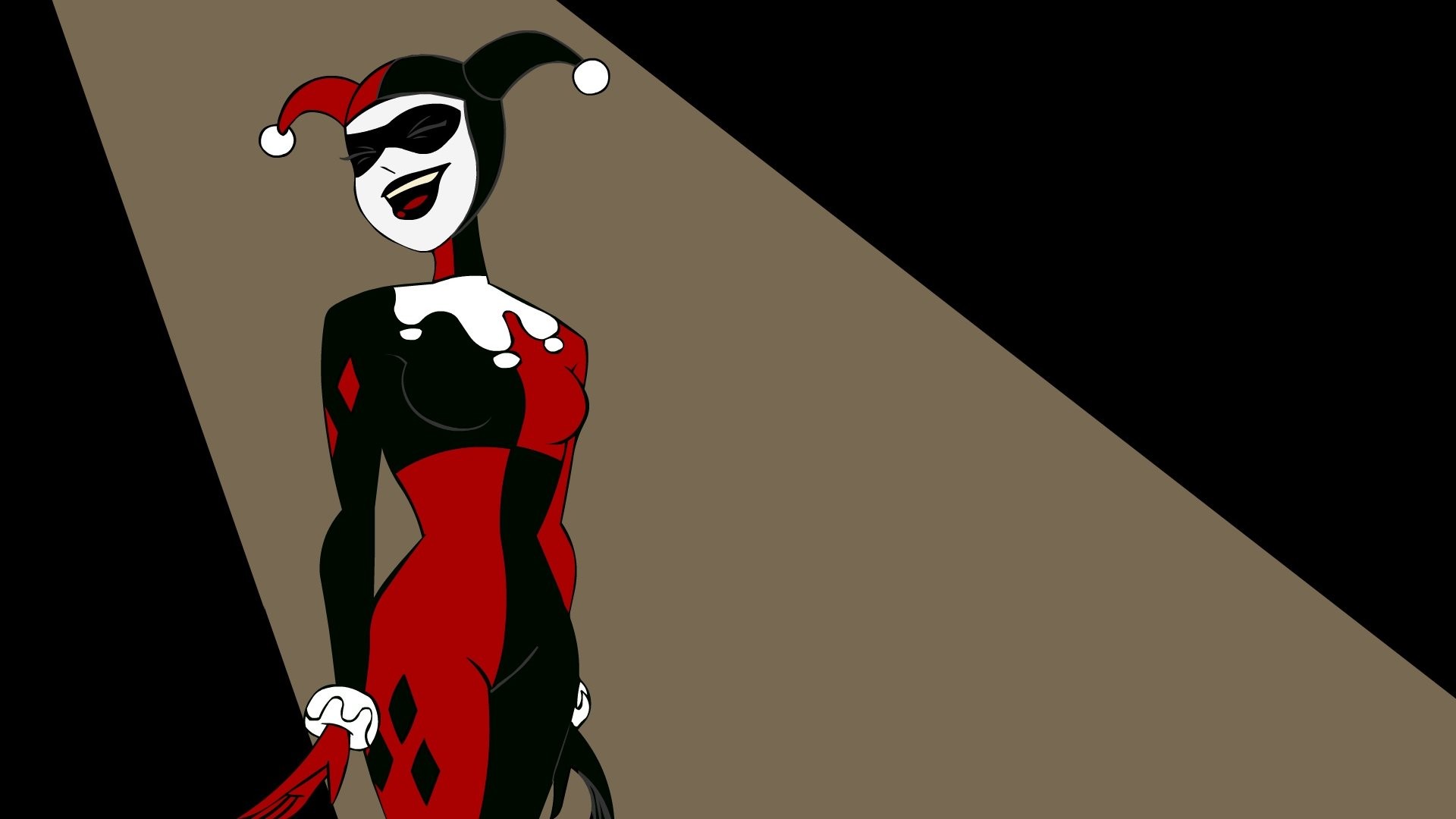 Harley Quinn, Batman: The Animated Series, Riflettore, Minimalismo, sfondo desktop 1080p