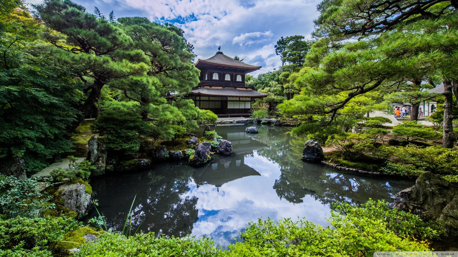 Ginkaku-ji, Kyoto, Giappone, Giardino giapponese, sfondo desktop
