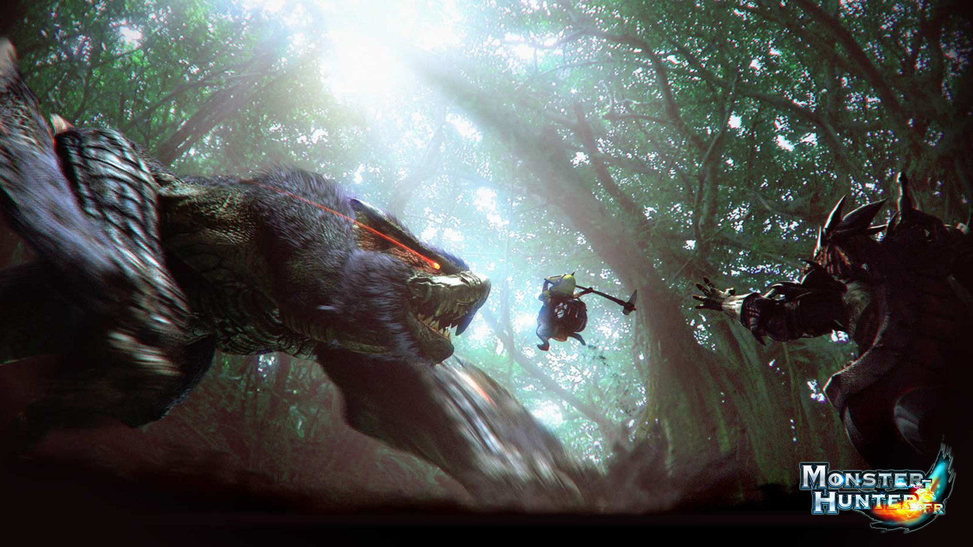 Monster Hunter 4, Cacciatore, Foresta, Effetto movimento, 1920x1080, sfondo per PC