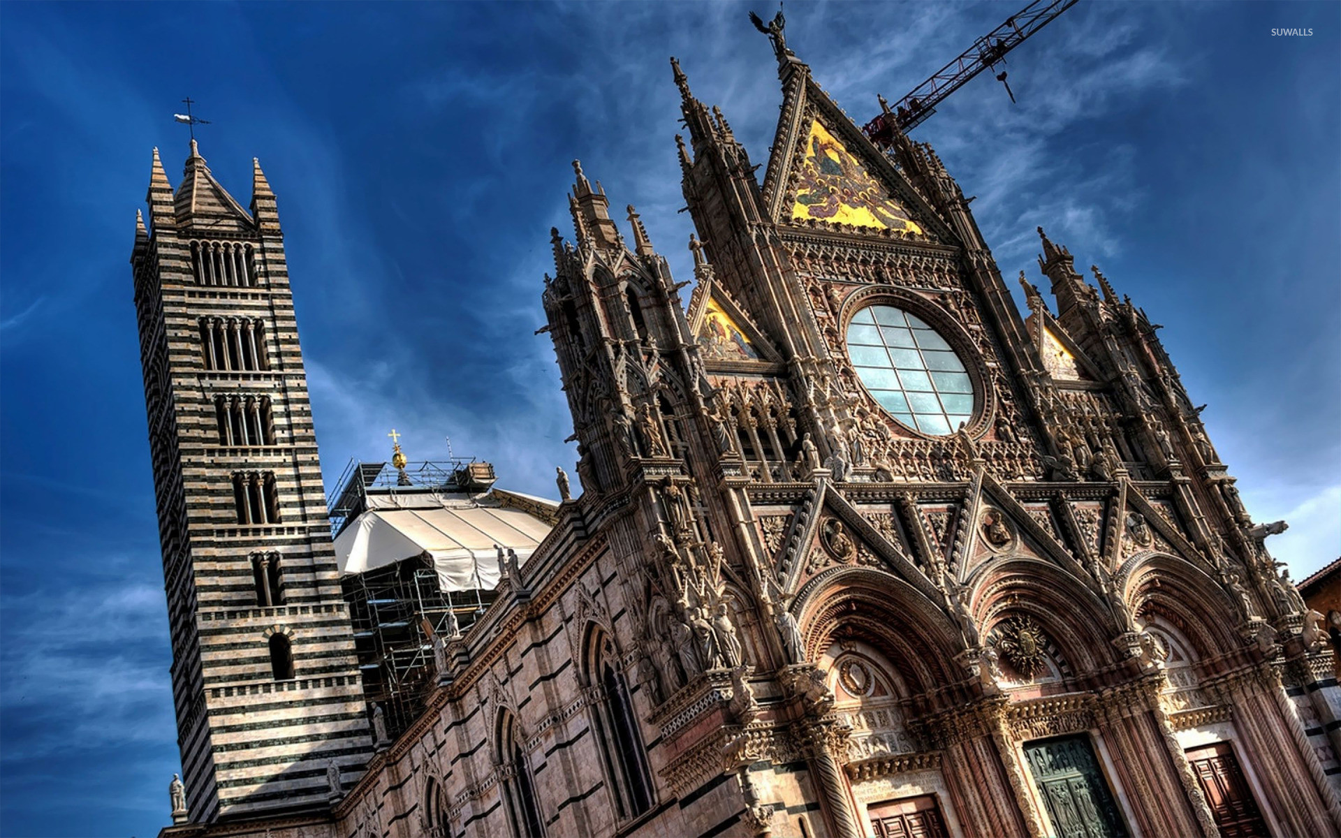 Duomo di Siena, Siena, Toscana, Gotico, Full HD, wallpaper per computer