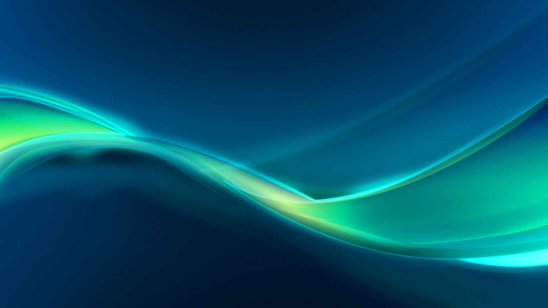 Onde luminose, Astratto, Verde acqua, Blu, 1920x1080, sfondo per PC