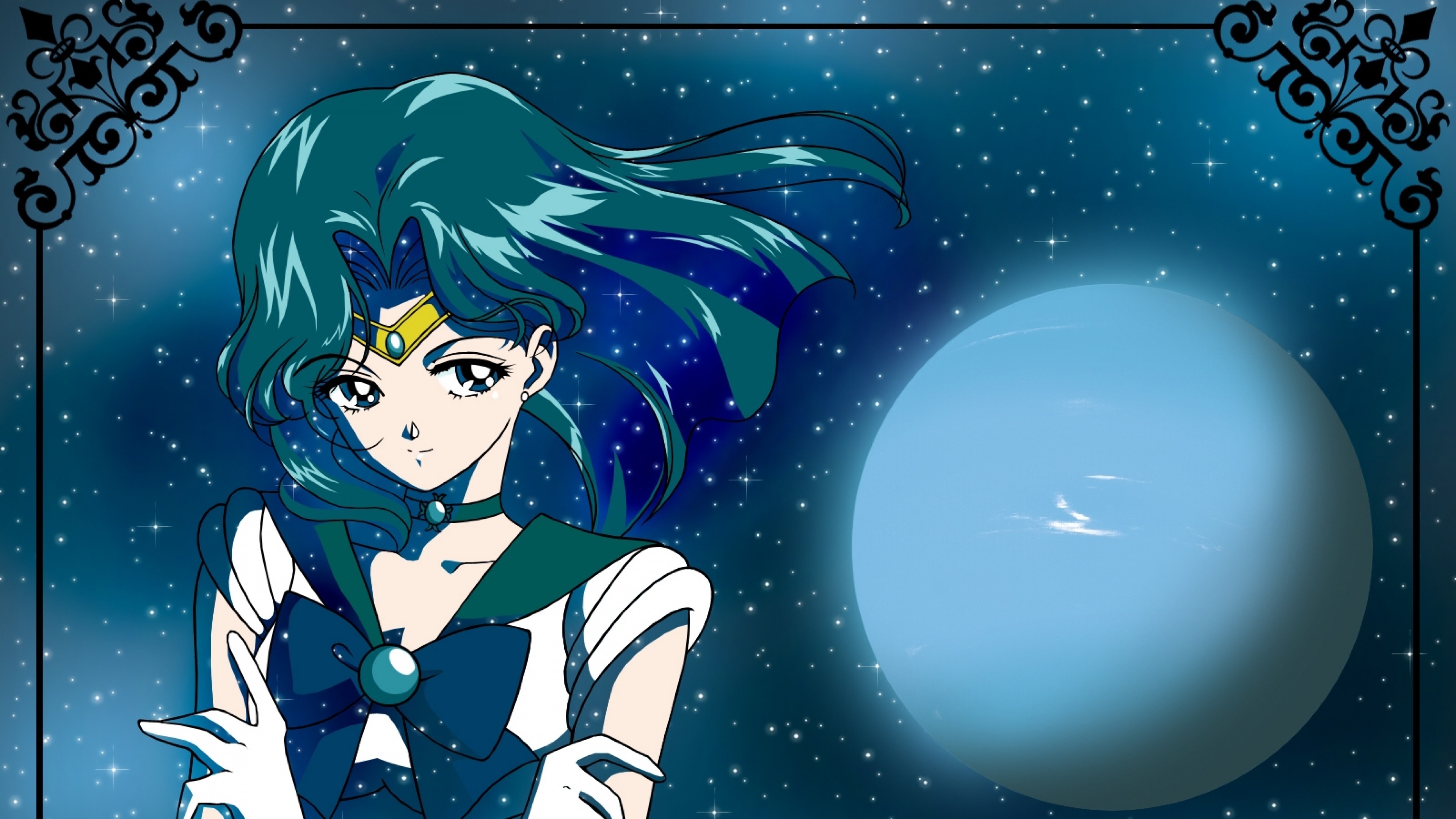 Sailor Neptune, Nettuno, Sailor Moon, Spazio, 4K, sfondo Windows 11