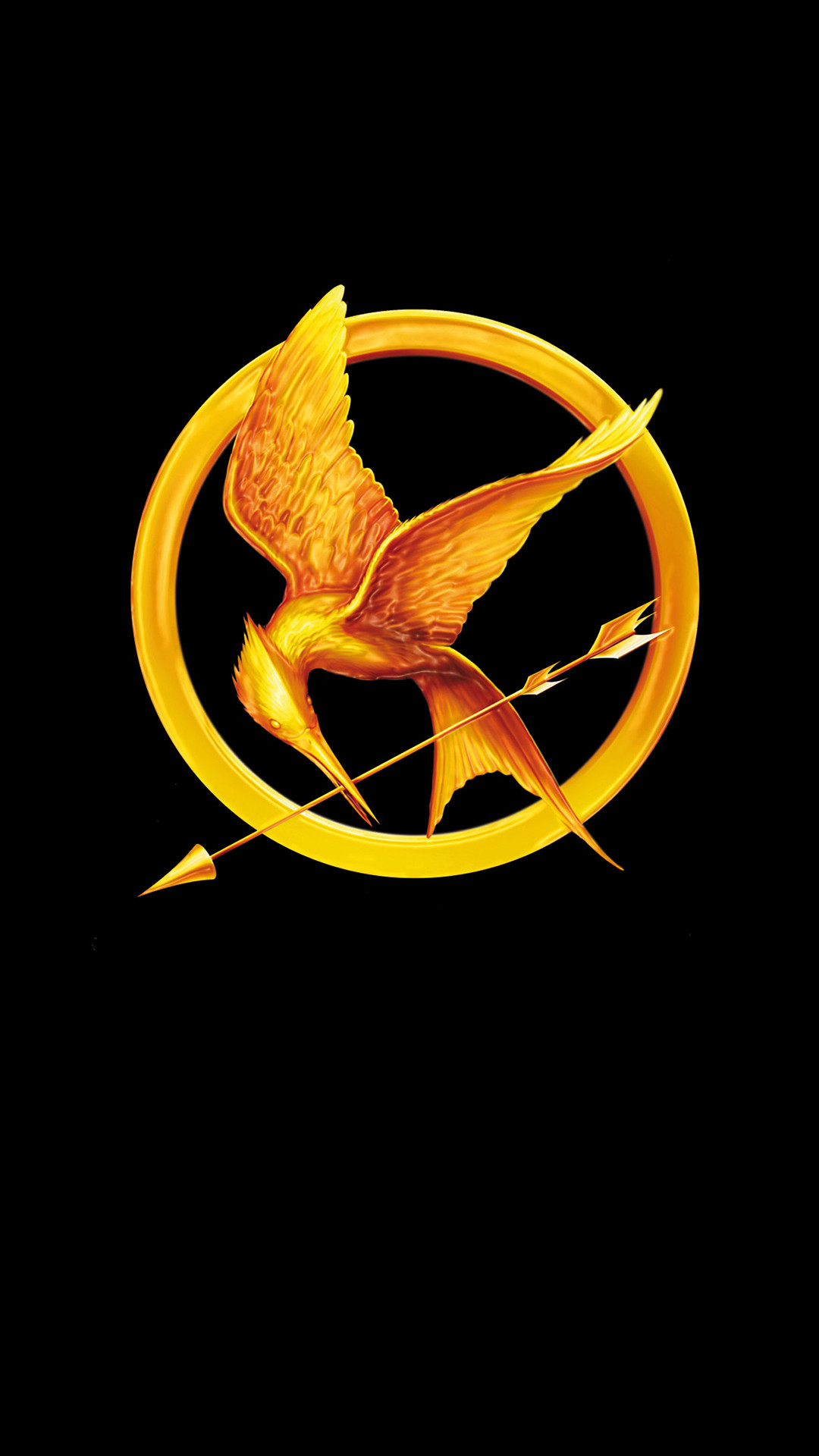 Hunger Games, Ghiandaia imitatrice, Spilla, Sfondo nero, Full HD, schermata di blocco del cellulare