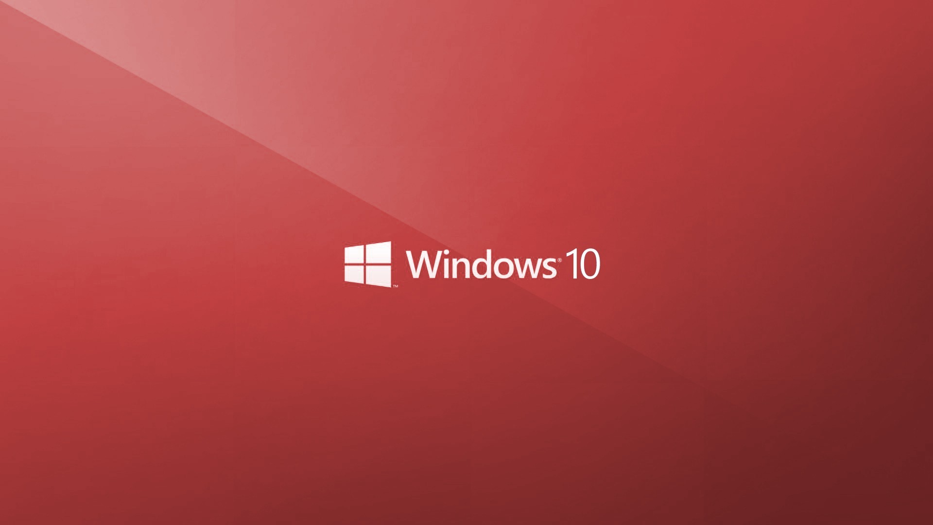 Windows 10, Logo Windows, Sfondo rosso, Full HD, wallpaper per PC