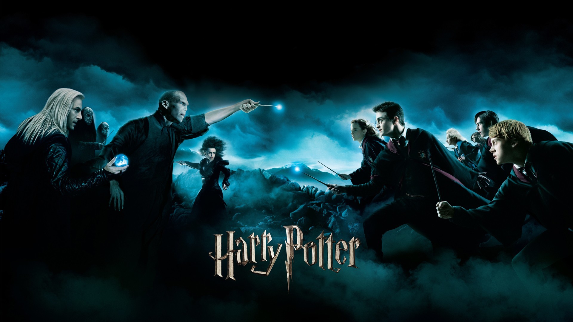 Harry Potter e i Doni della Morte, Lord Voldemort, Harry Potter, Duello, Logo, sfondo per PC