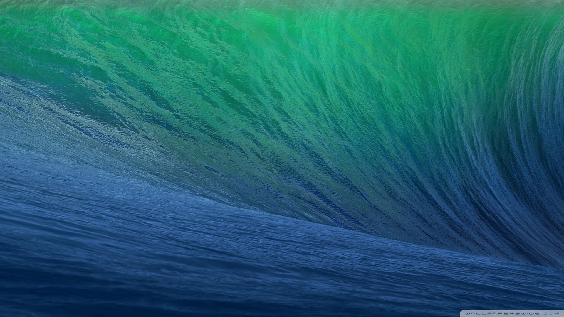 OS X Mavericks, Onda, Mare, Blu e verde, Full HD, wallpaper Mac