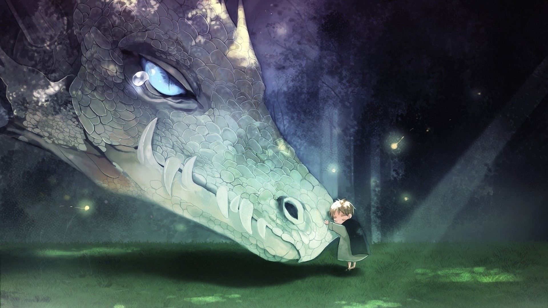 Drago, Bambino, Bosco, Fantasy, Full HD, sfondo desktop
