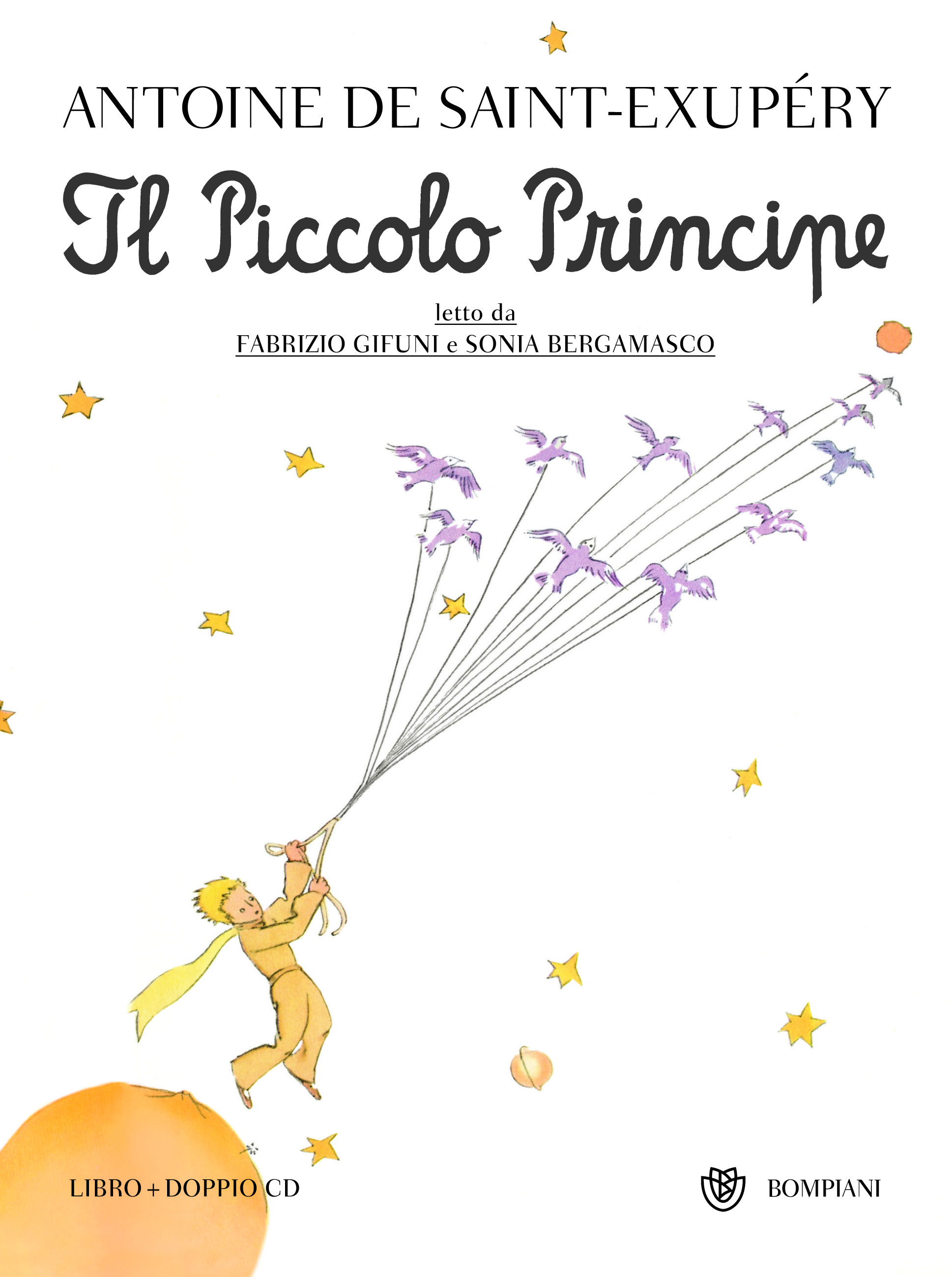 Il Piccolo Principe, Antoine de Saint-Exupéry, Copertina libro, Uccelli, Sfondo bianco, wallpaper tablet