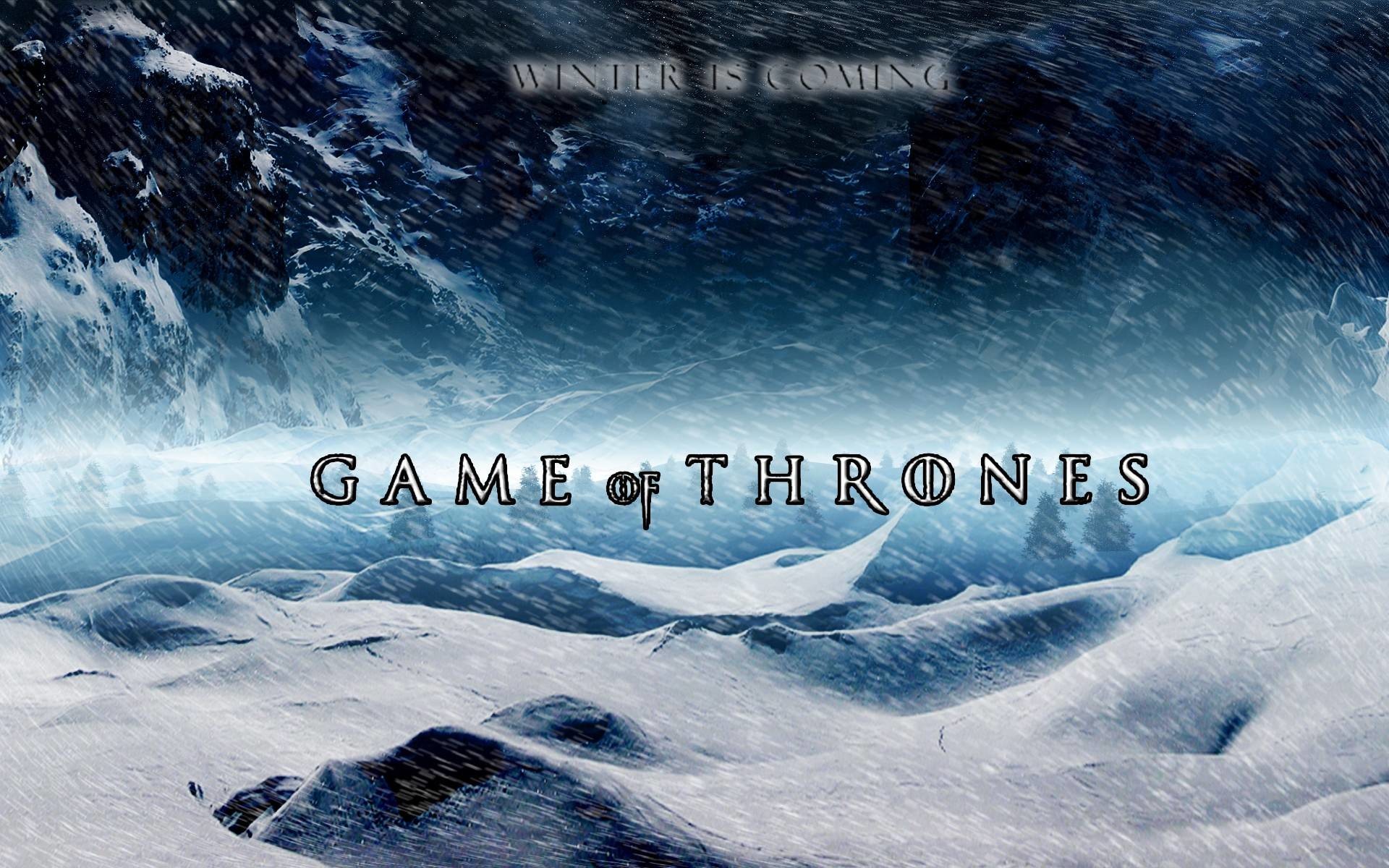 Il Trono di Spade, L'inverno sta arrivando, Paesaggio innevato, Logo, sfondo 16:10 Full HD