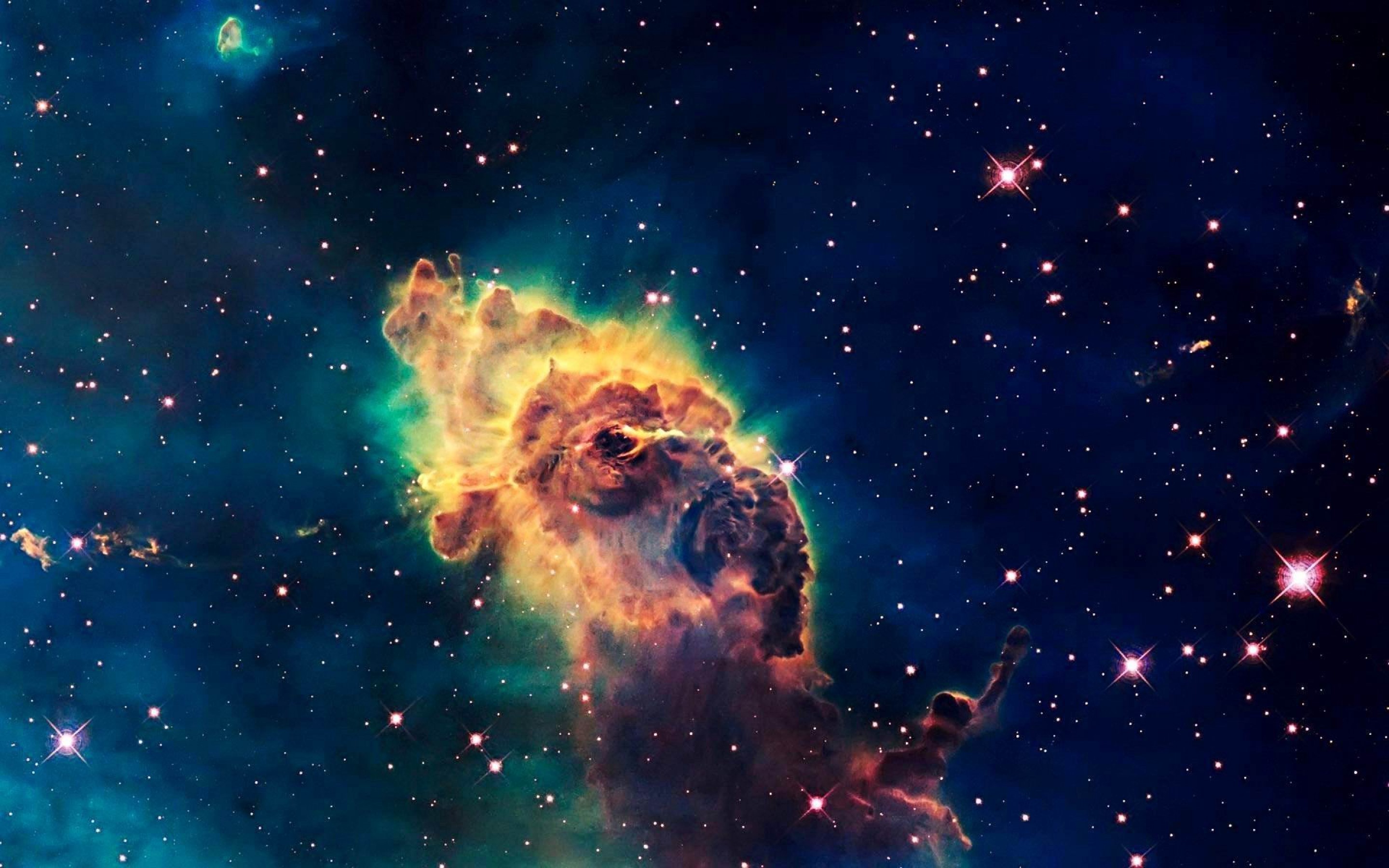 Nebulosa della Carena, Telescopio Hubble, Pilastro di gas, Stelle, Spazio profondo, wallpaper 2K