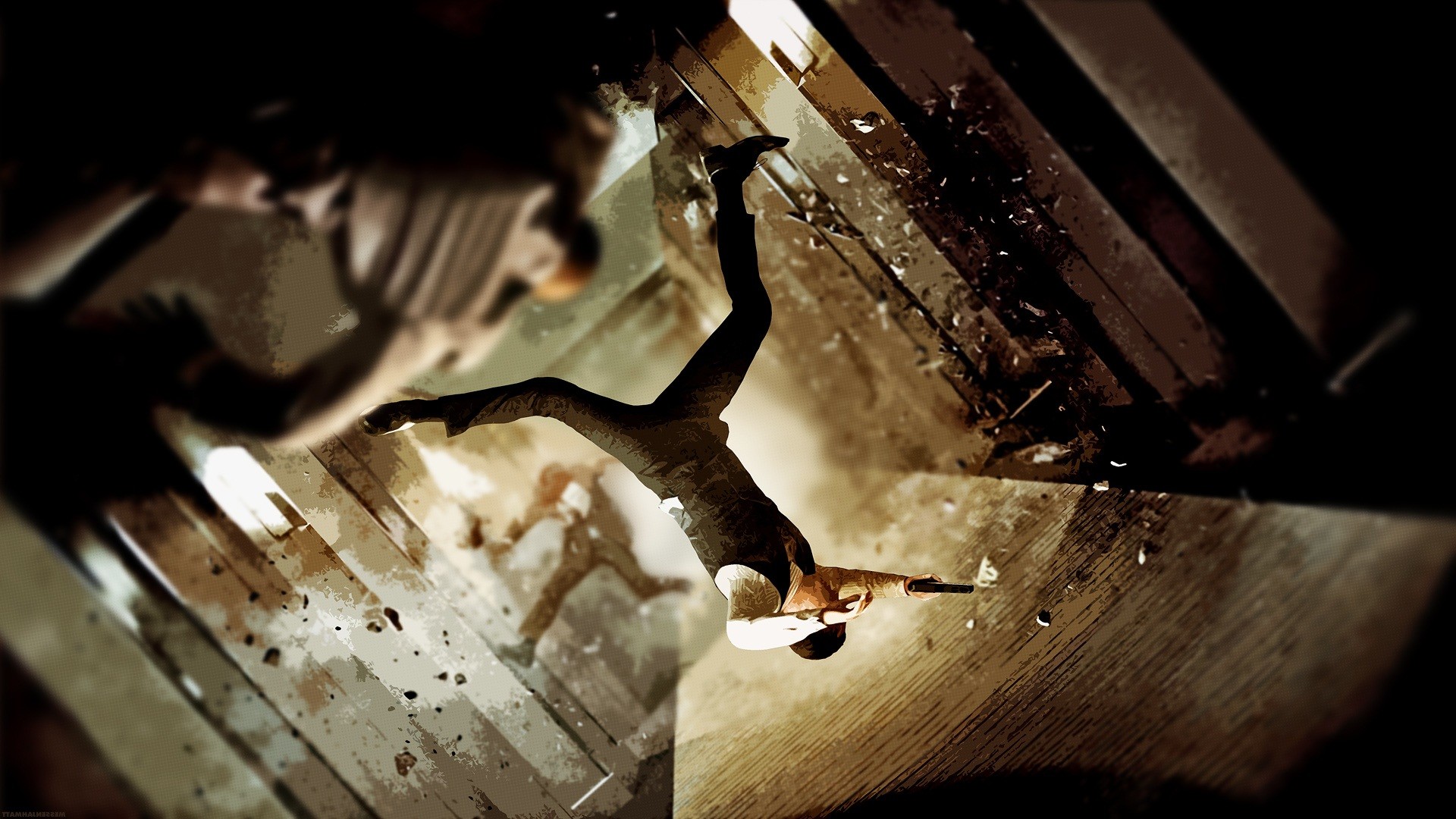 Inception, Joseph Gordon-Levitt, Arthur, Corridoio rotante, Combattimento, sfondo desktop 1920x1080