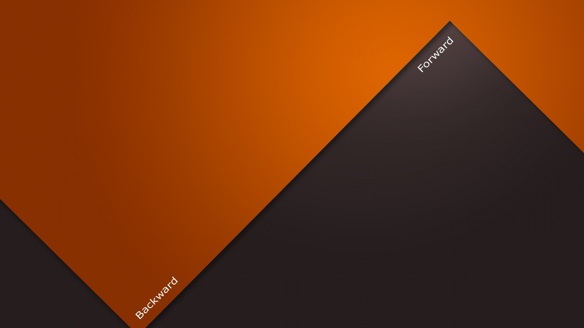 Forward, Backward, Arancione, Geometrico, Minimalista, 1920x1080, immagine di sfondo