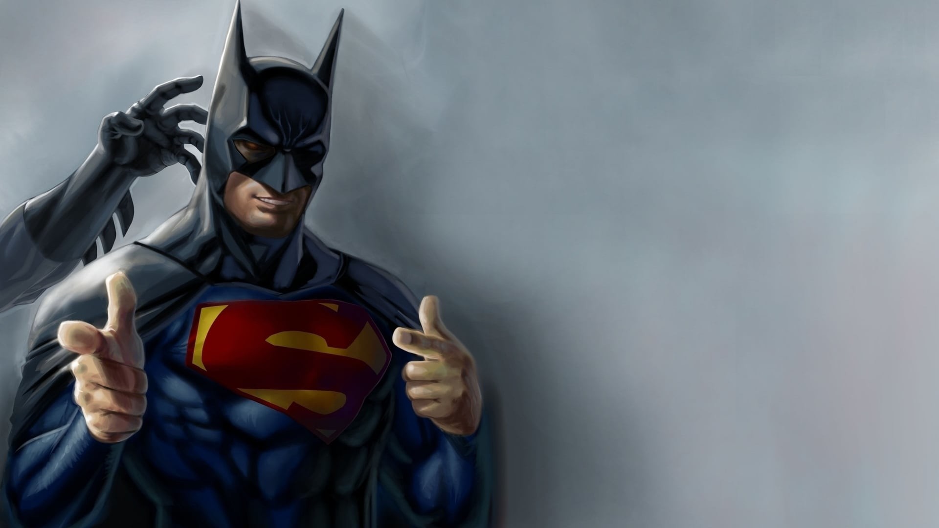 Batman, Superman, Logo di Superman, Mashup, Pittura digitale, 1920x1080, sfondo per PC