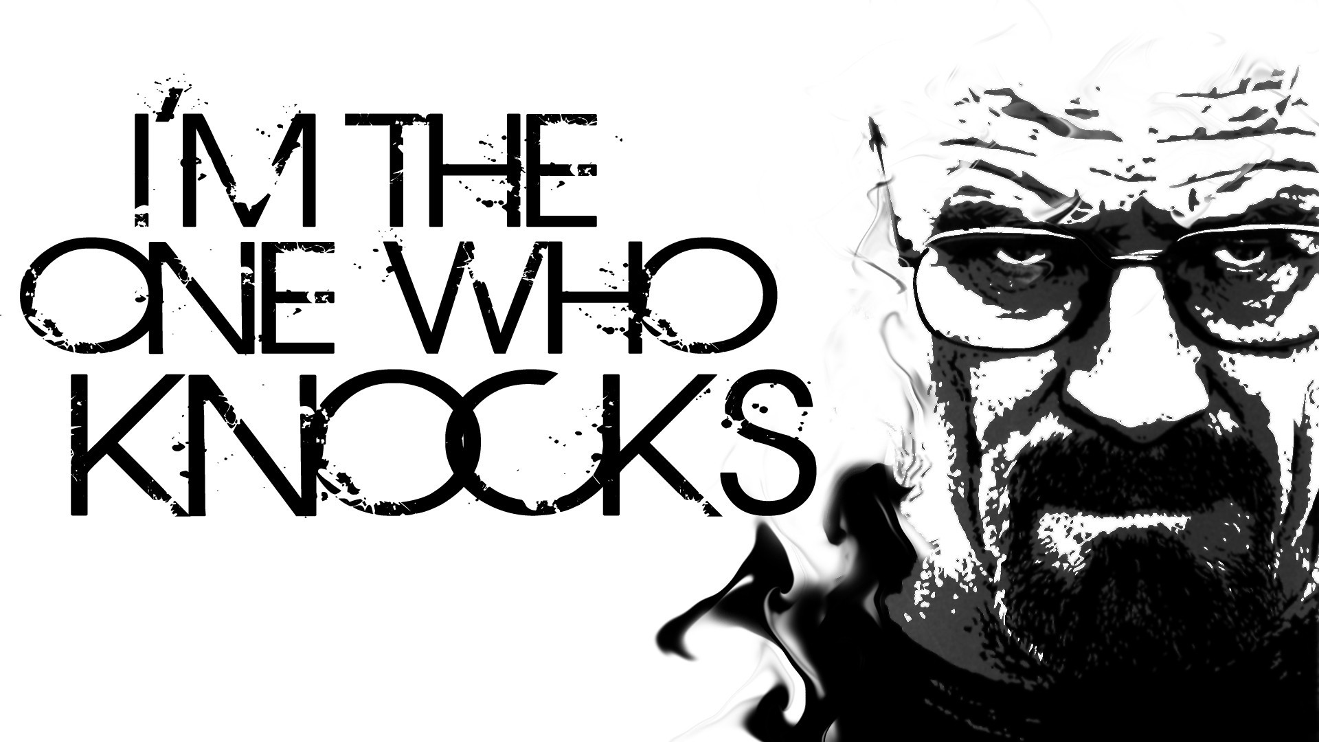 Heisenberg, Breaking Bad, I'm the one who knocks, Bianco e nero, sfondo widescreen Full HD