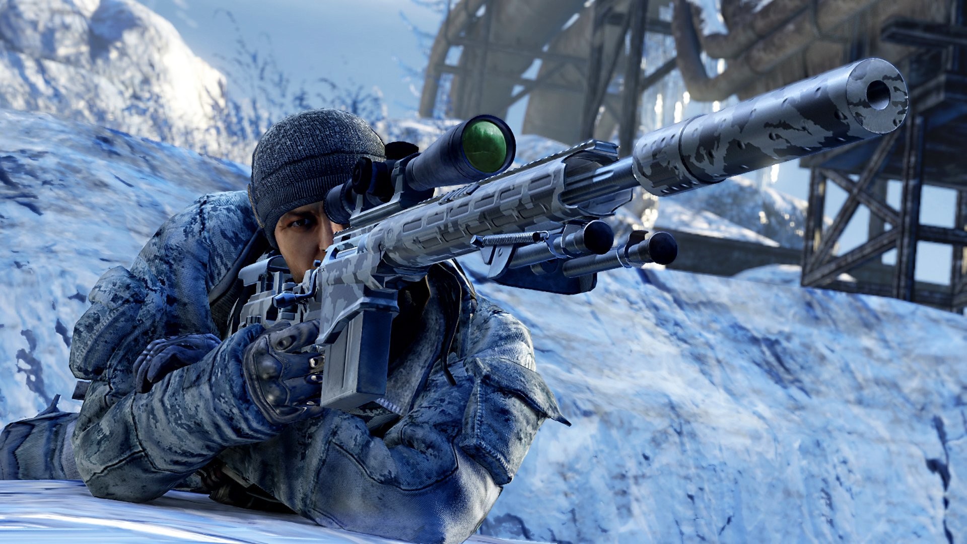 Sniper: Ghost Warrior 2, Cecchino, Neve, Fucile, Full HD, wallpaper per PC