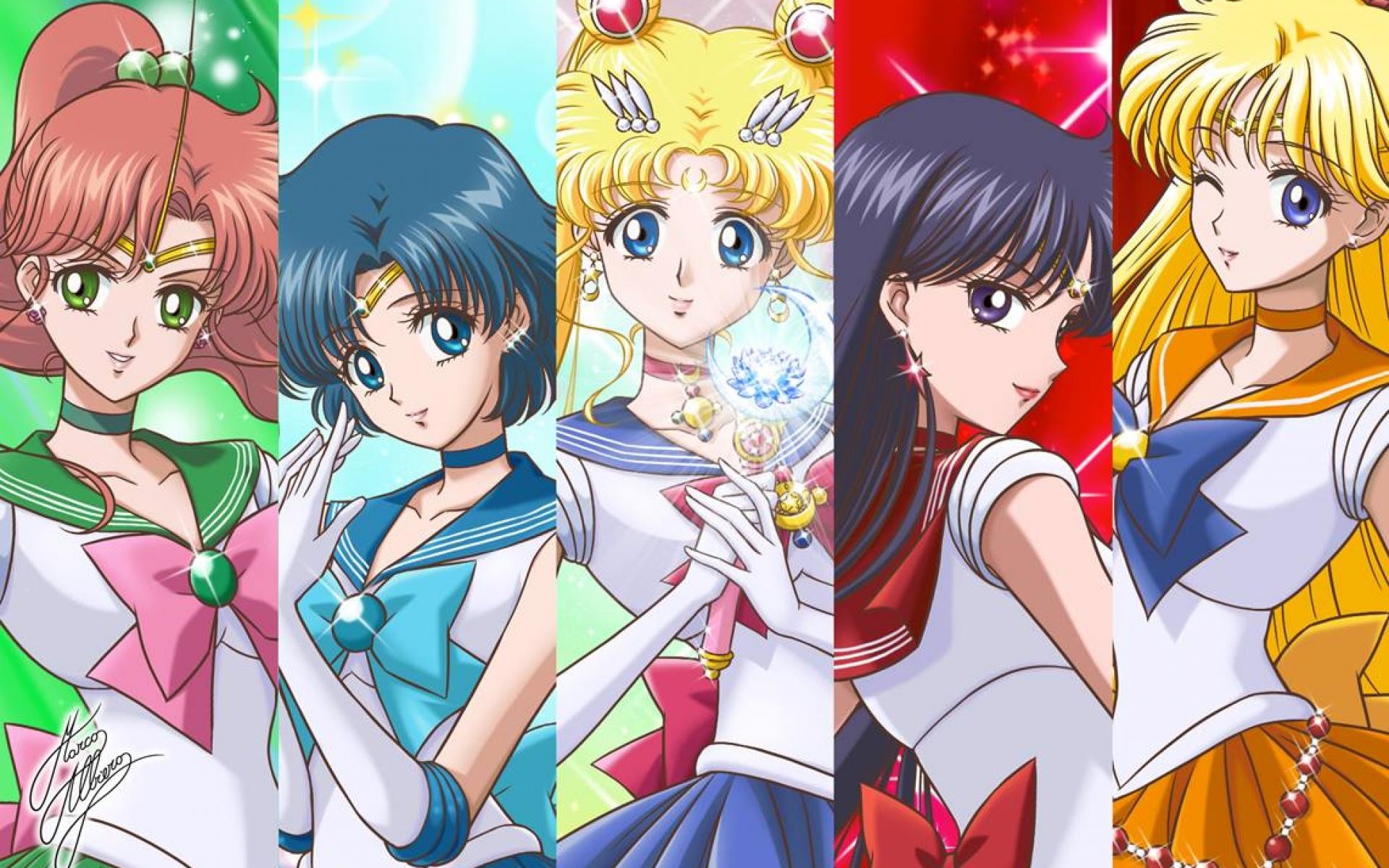 Sailor Jupiter, Sailor Mercury, Sailor Moon, Sailor Mars, Sailor Venus, Sailor Moon Crystal, sfondo desktop